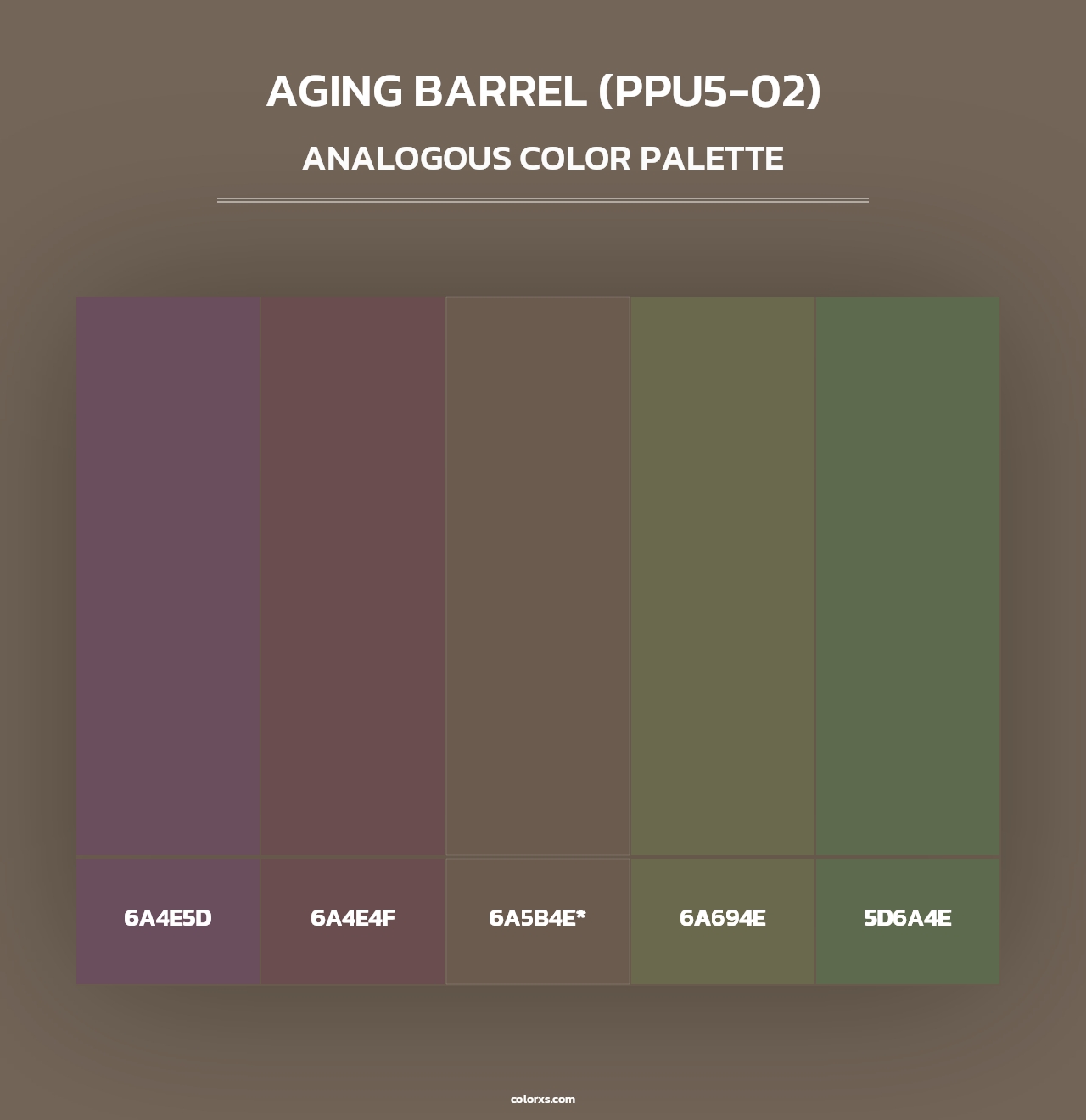 Aging Barrel (PPU5-02) - Analogous Color Palette