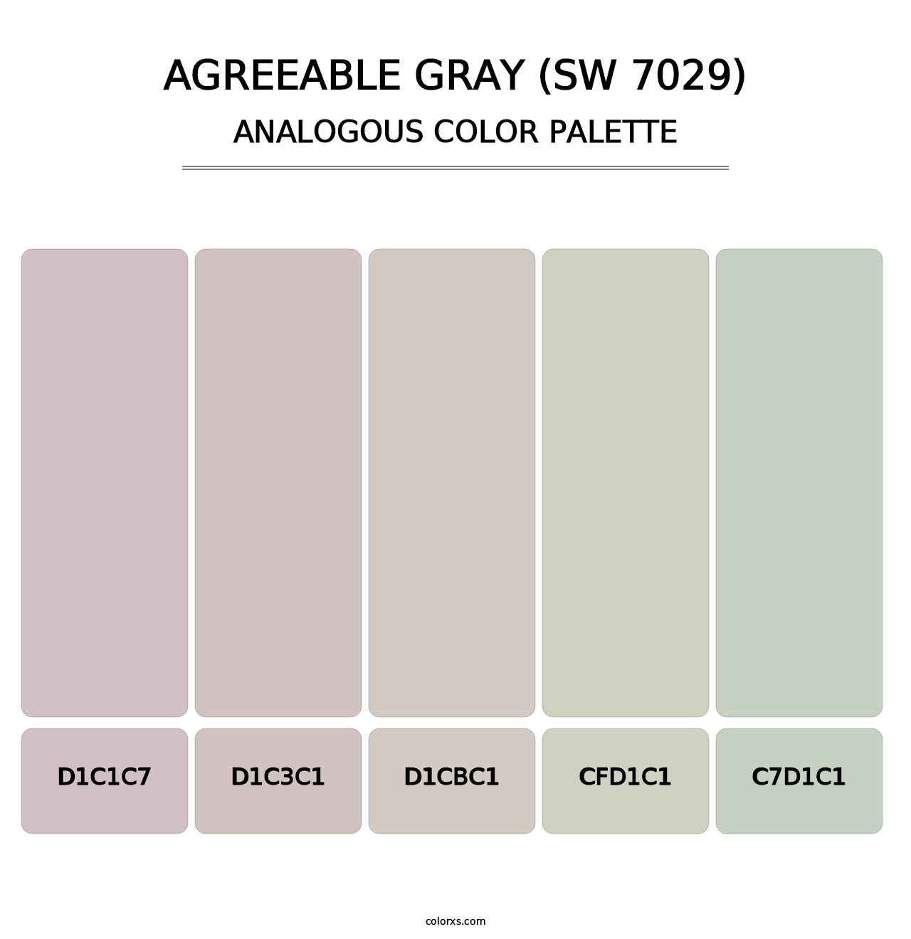 Agreeable Gray (SW 7029) - Analogous Color Palette