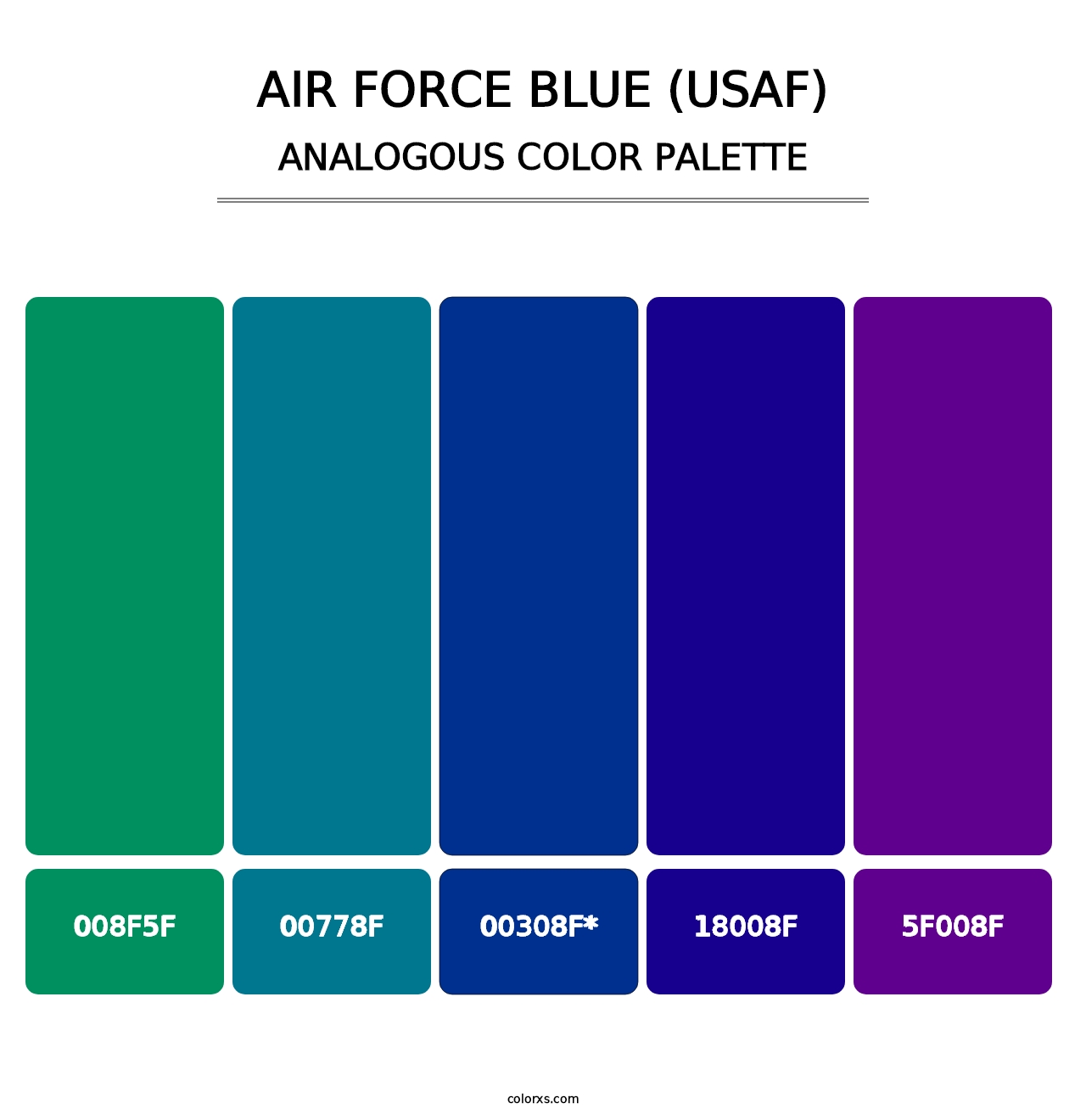 Air Force Blue (USAF) - Analogous Color Palette