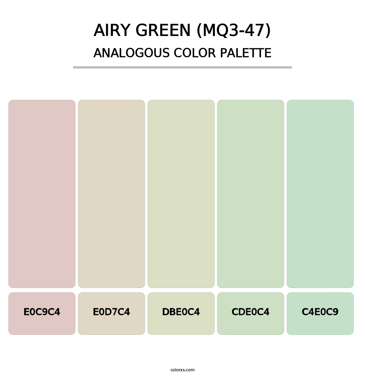 Airy Green (MQ3-47) - Analogous Color Palette