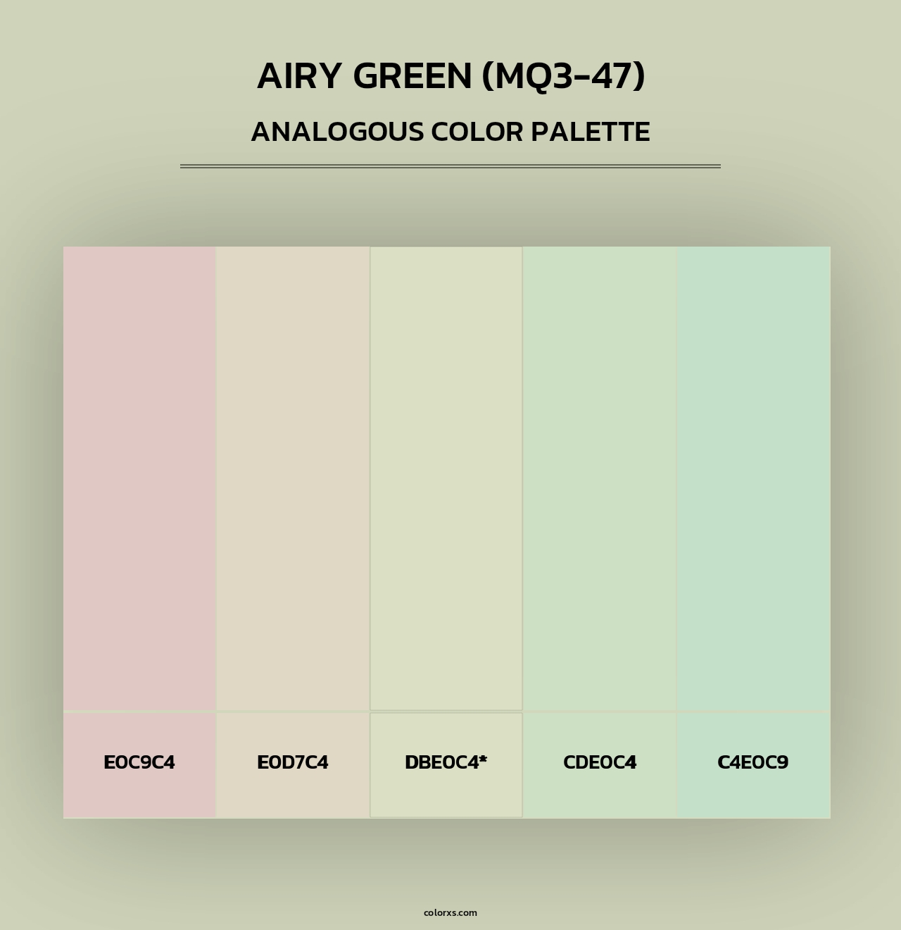 Airy Green (MQ3-47) - Analogous Color Palette
