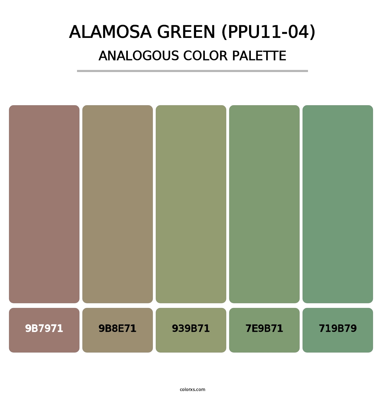 Alamosa Green (PPU11-04) - Analogous Color Palette