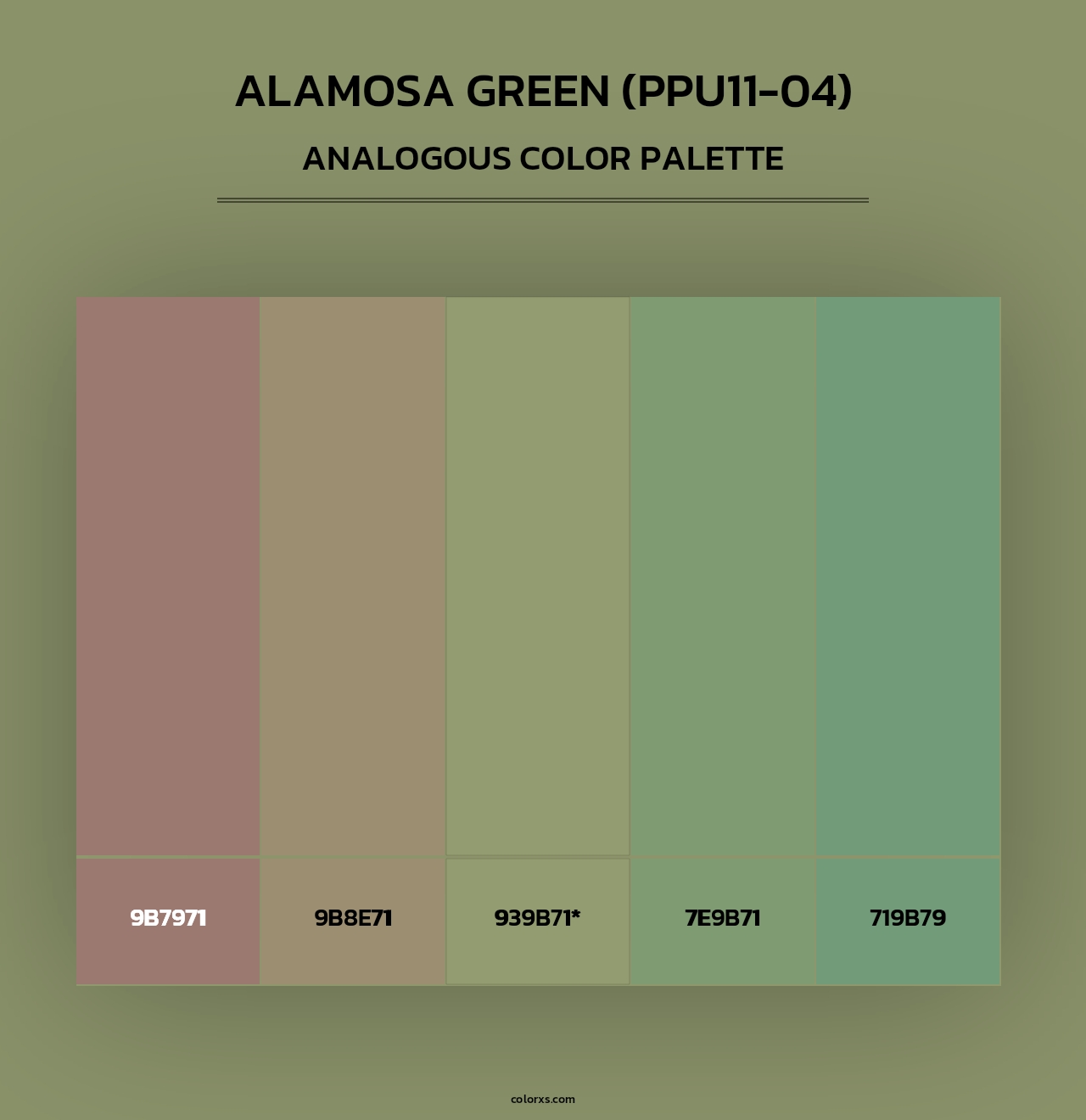 Alamosa Green (PPU11-04) - Analogous Color Palette