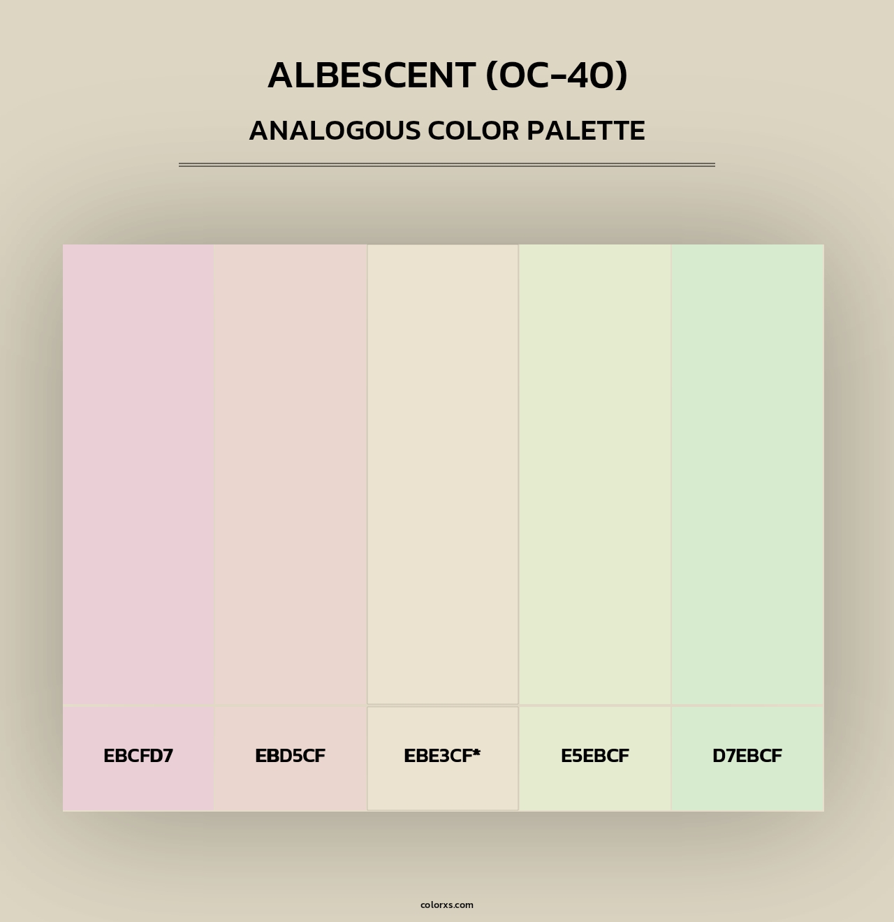 Albescent (OC-40) - Analogous Color Palette