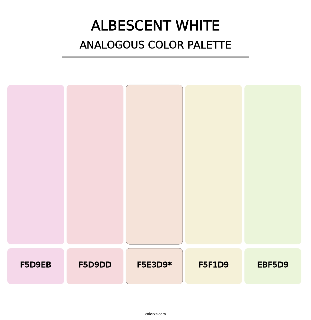 Albescent White - Analogous Color Palette
