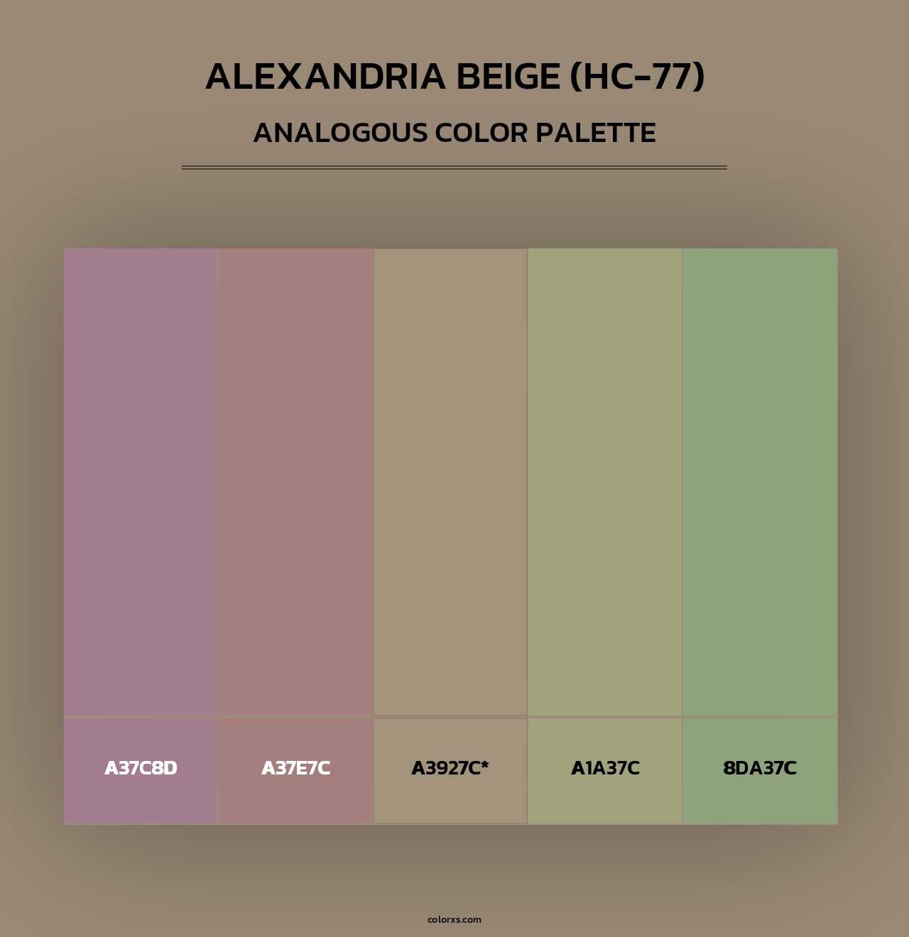 Alexandria Beige (HC-77) - Analogous Color Palette