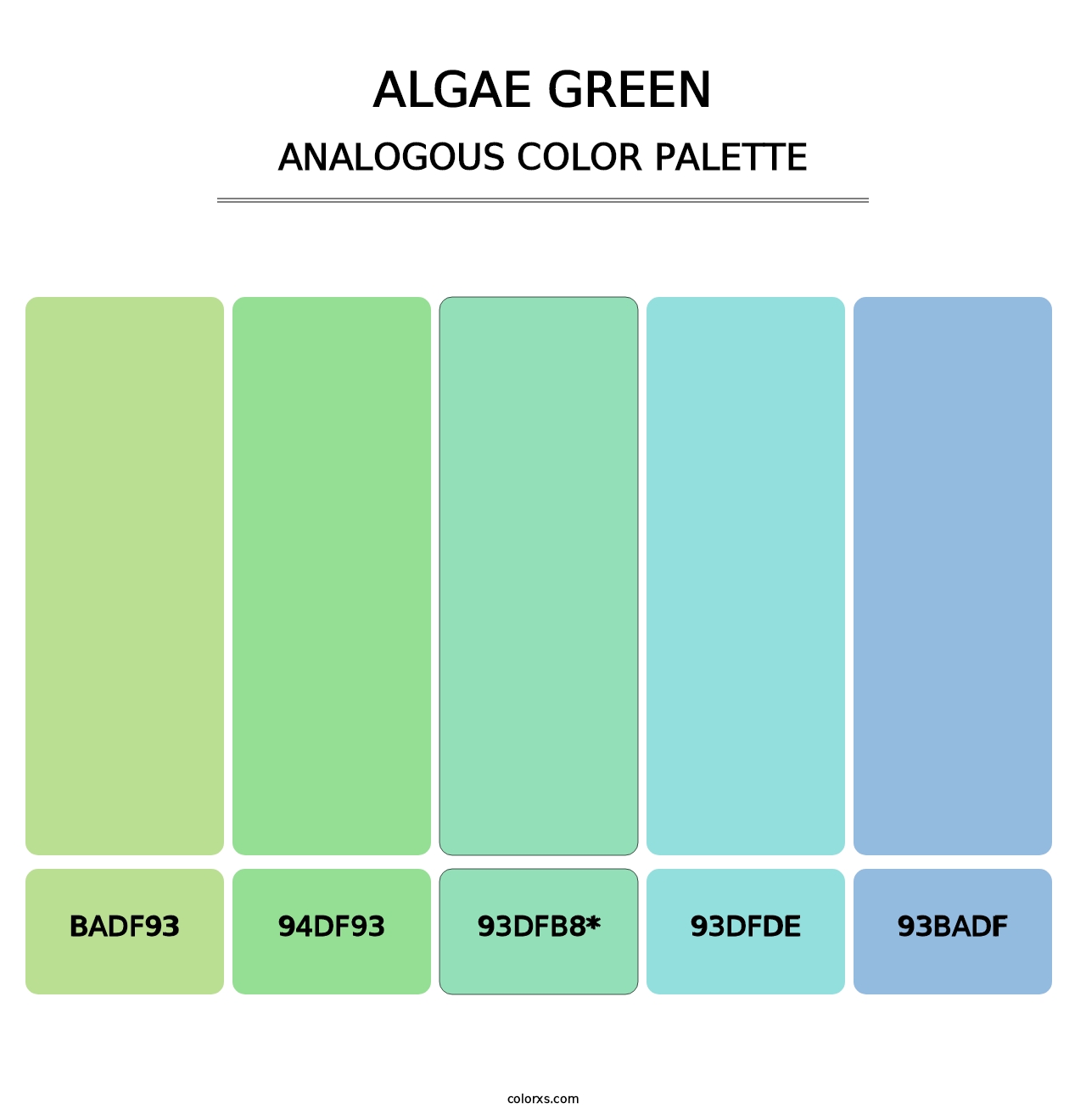 Algae Green - Analogous Color Palette