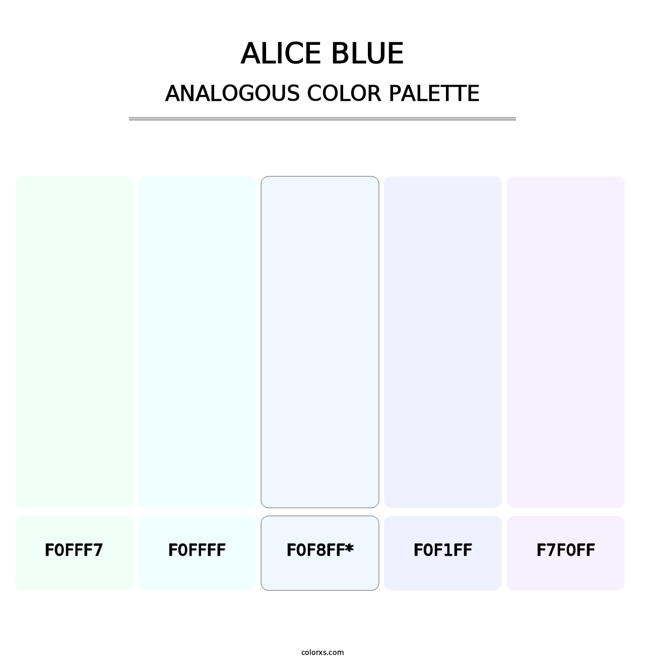 Alice blue - Analogous Color Palette