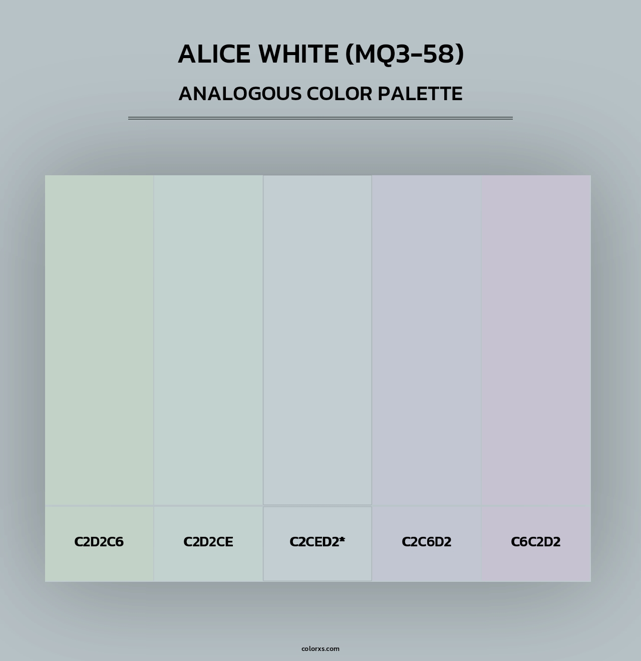 Alice White (MQ3-58) - Analogous Color Palette