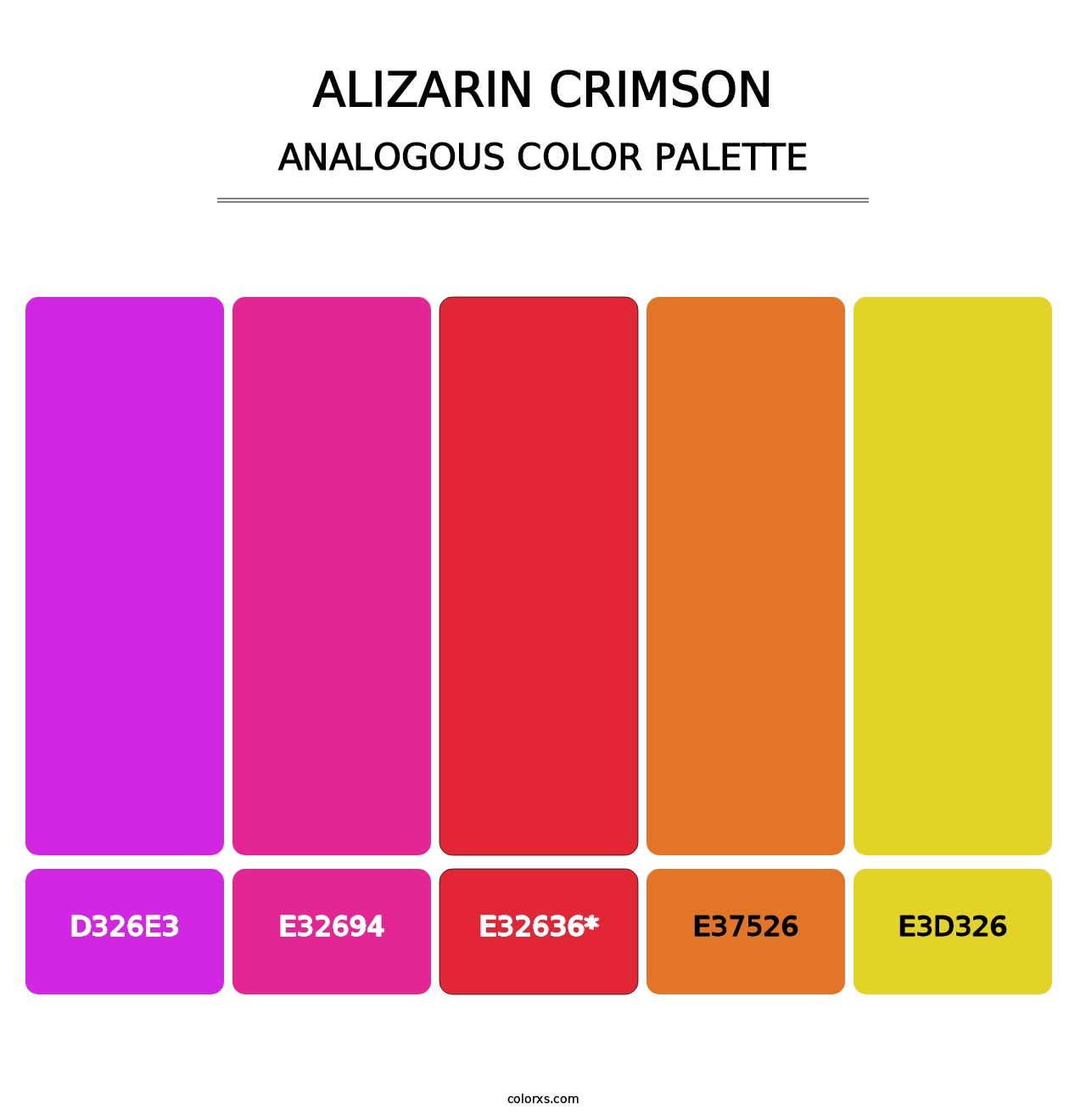 Alizarin Crimson - Analogous Color Palette