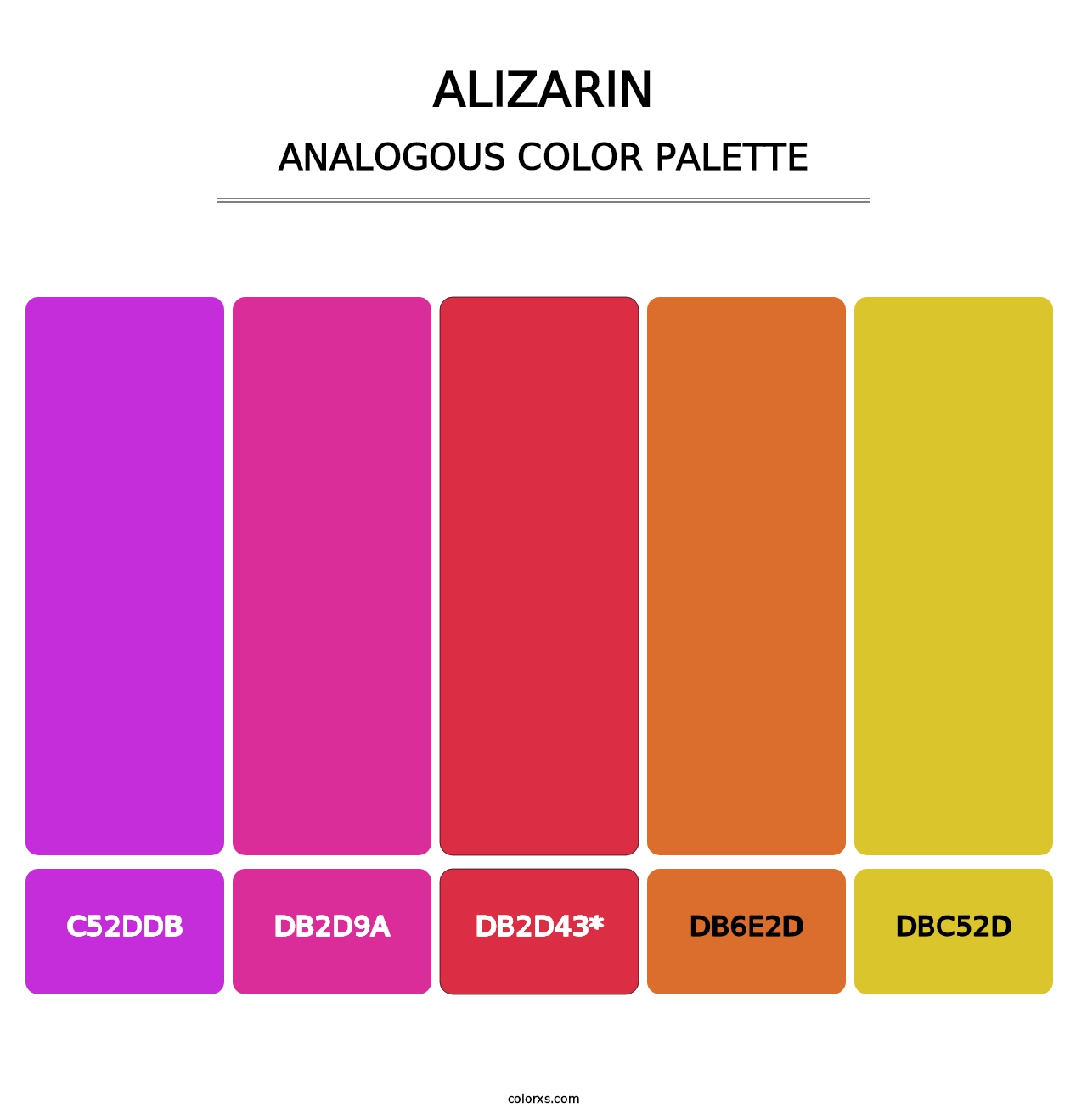 Alizarin - Analogous Color Palette