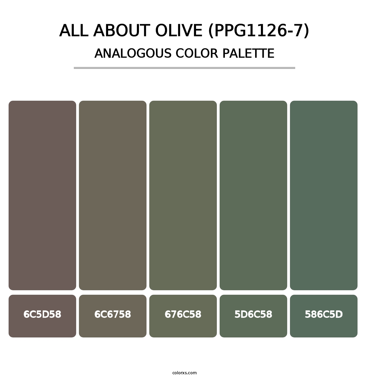 All About Olive (PPG1126-7) - Analogous Color Palette