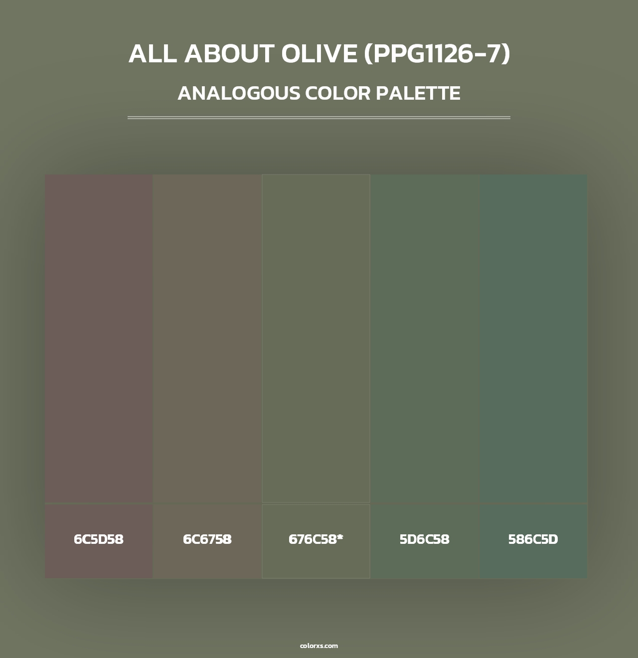All About Olive (PPG1126-7) - Analogous Color Palette