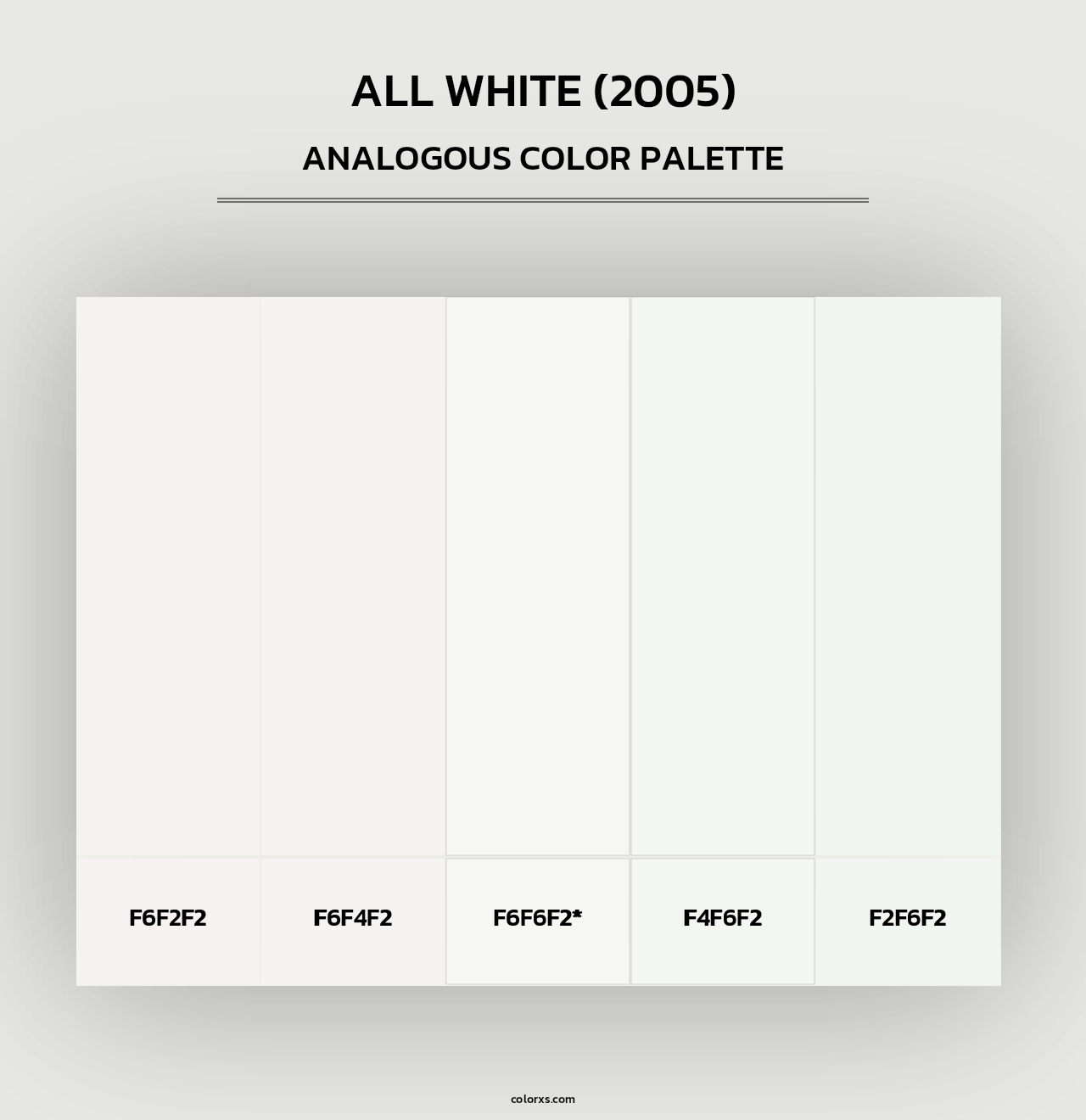 All White (2005) - Analogous Color Palette
