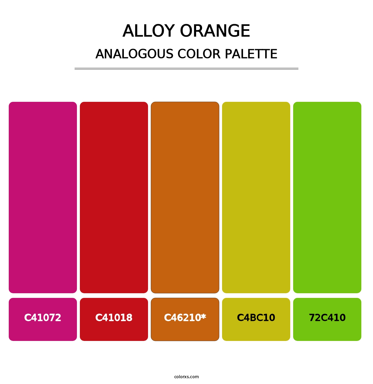 Alloy Orange - Analogous Color Palette