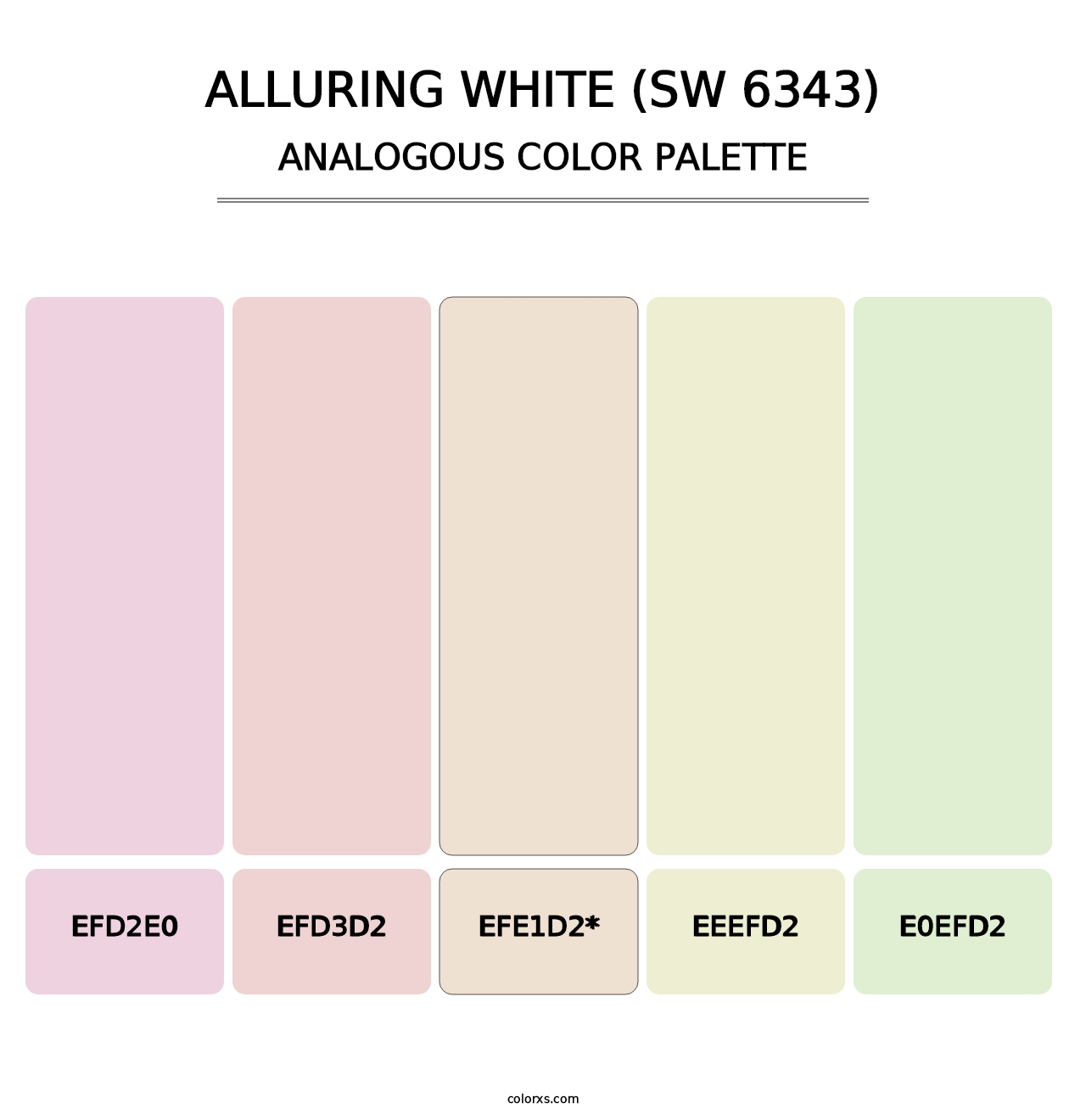 Alluring White (SW 6343) - Analogous Color Palette