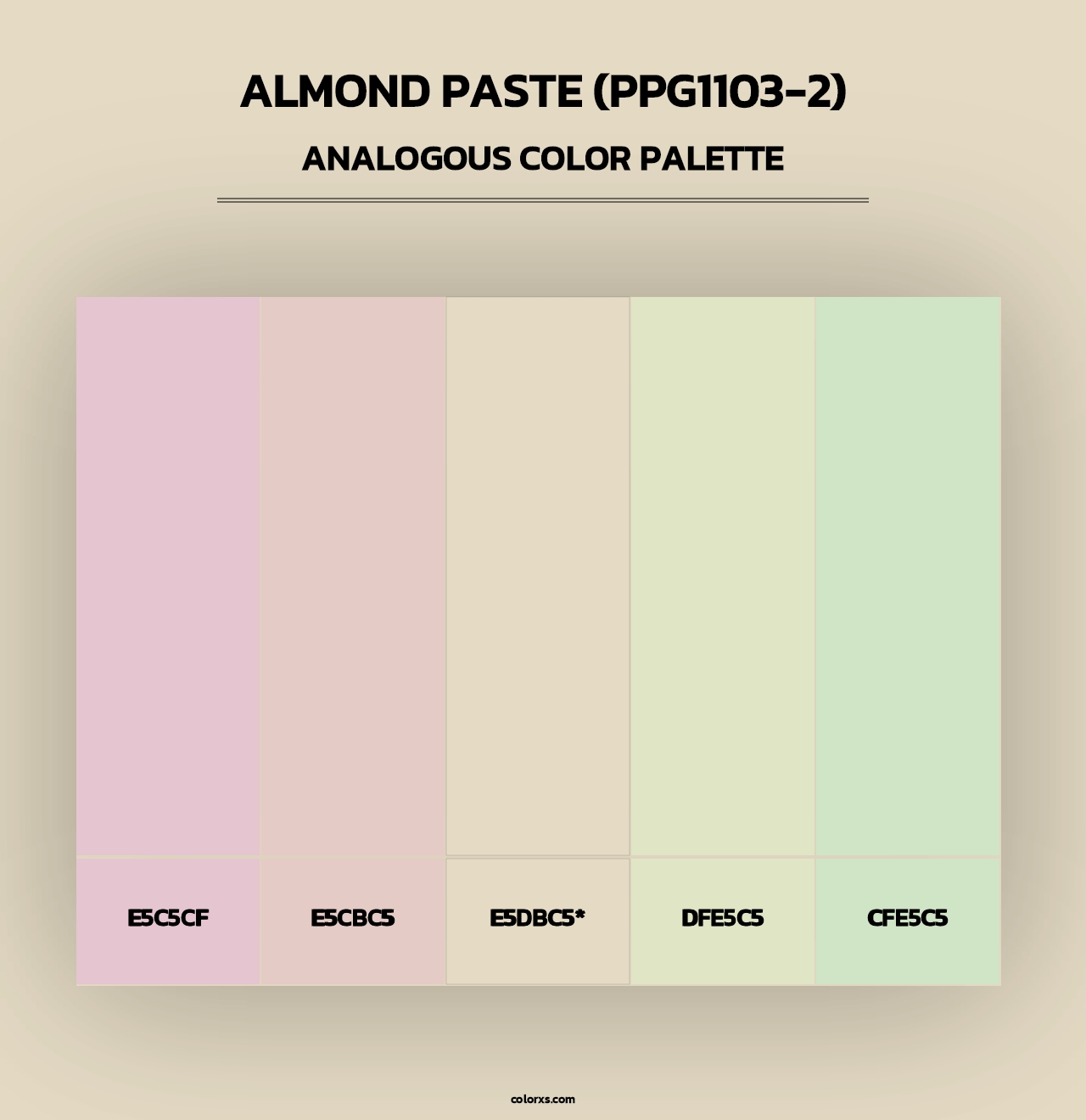 Almond Paste (PPG1103-2) - Analogous Color Palette