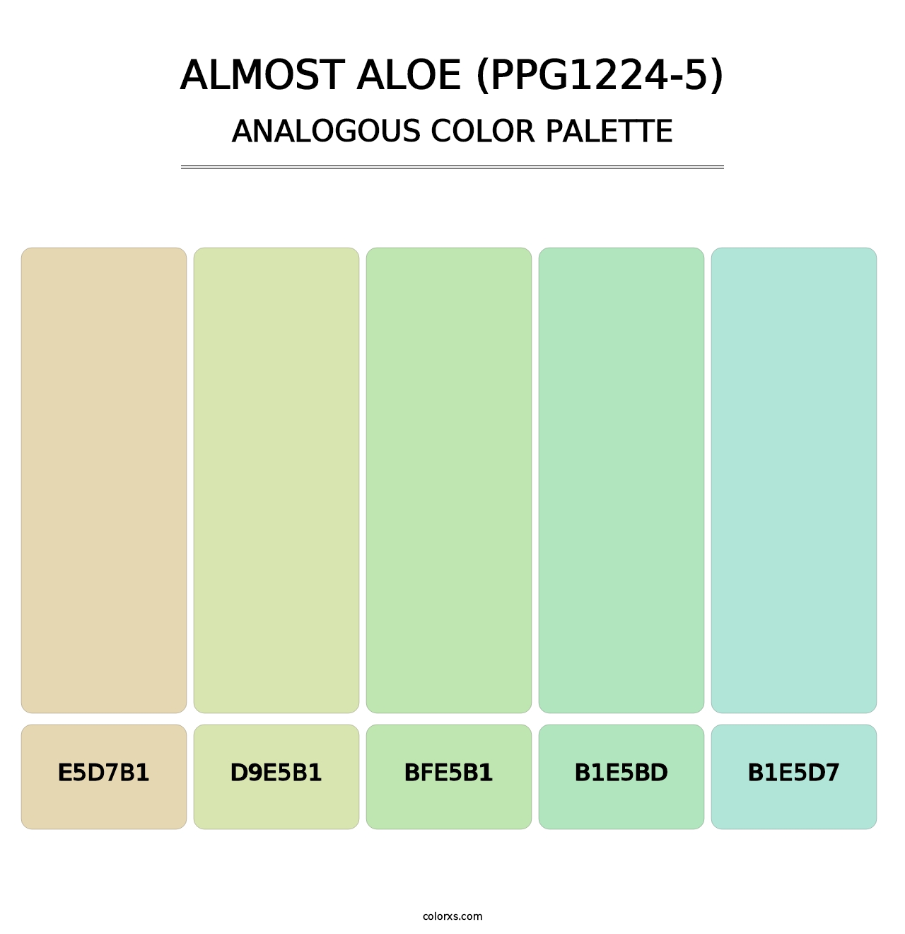 Almost Aloe (PPG1224-5) - Analogous Color Palette