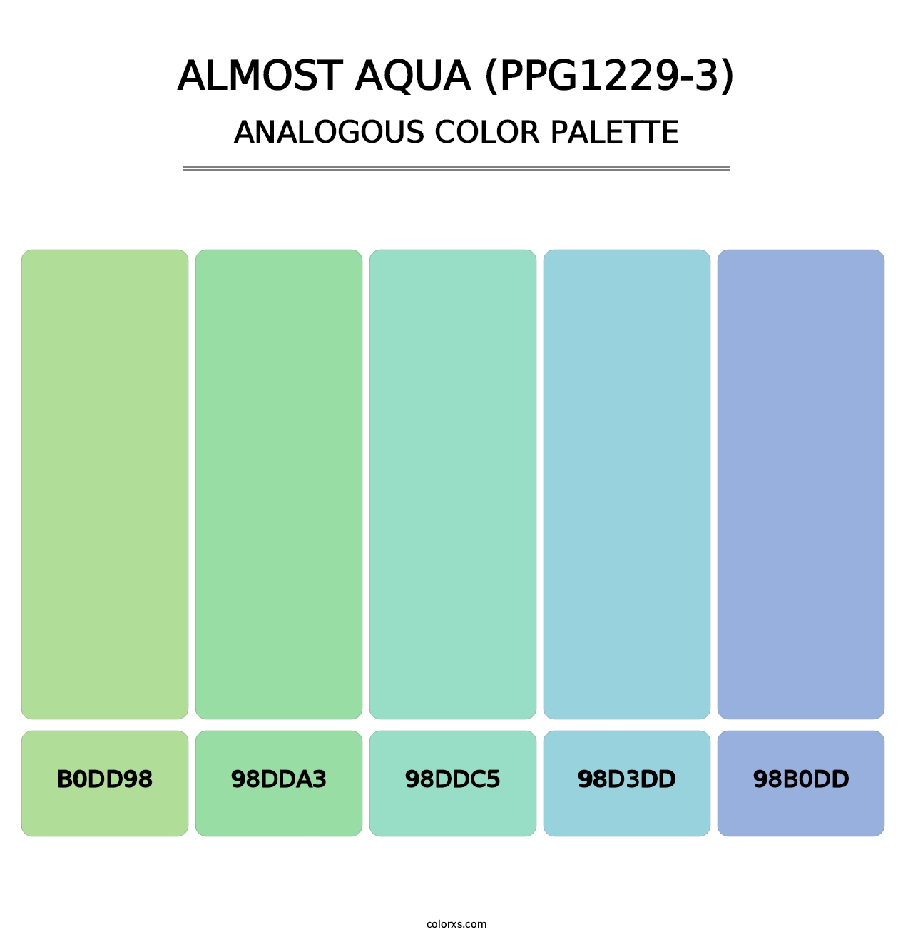 Almost Aqua (PPG1229-3) - Analogous Color Palette