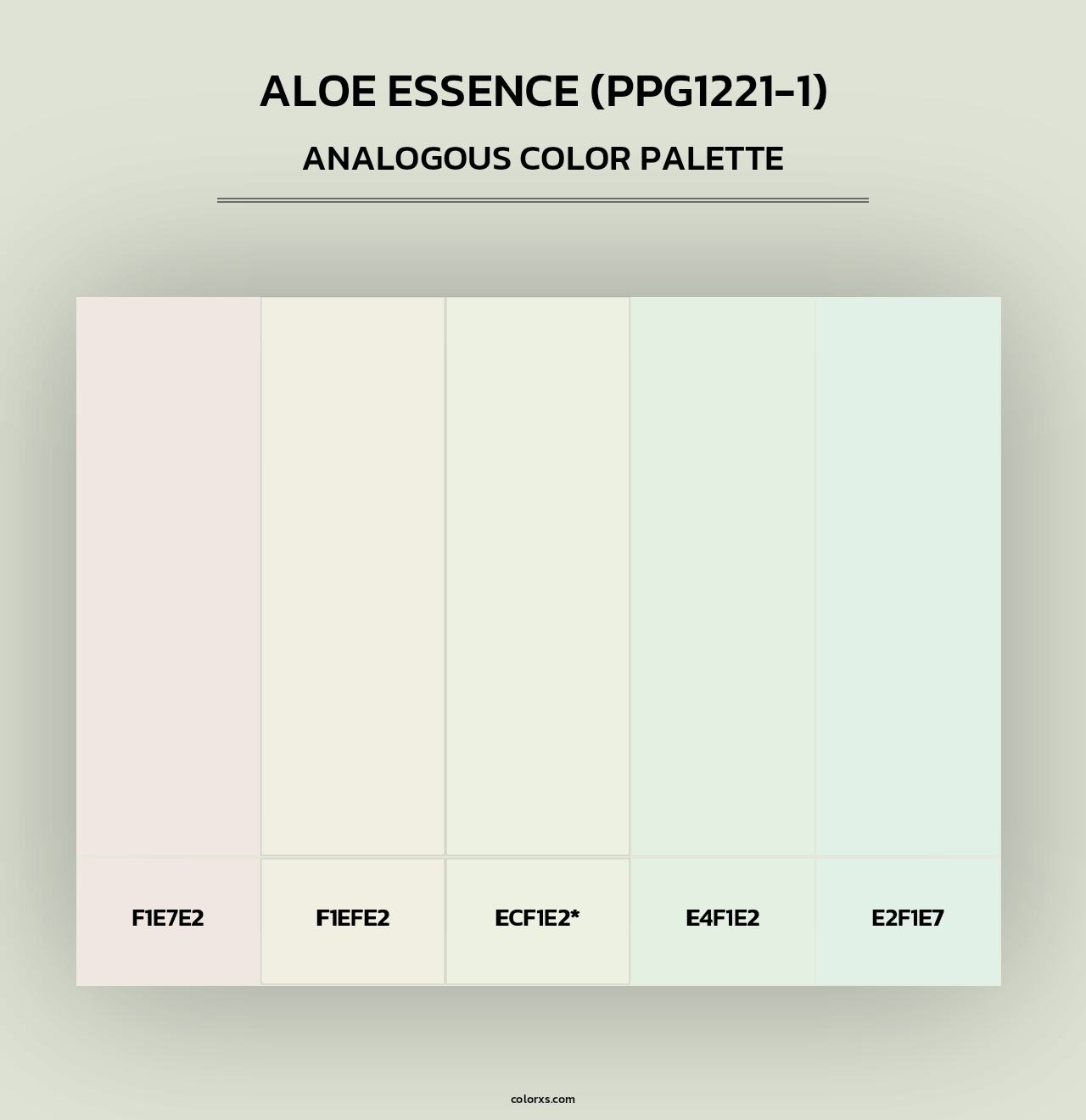 Aloe Essence (PPG1221-1) - Analogous Color Palette