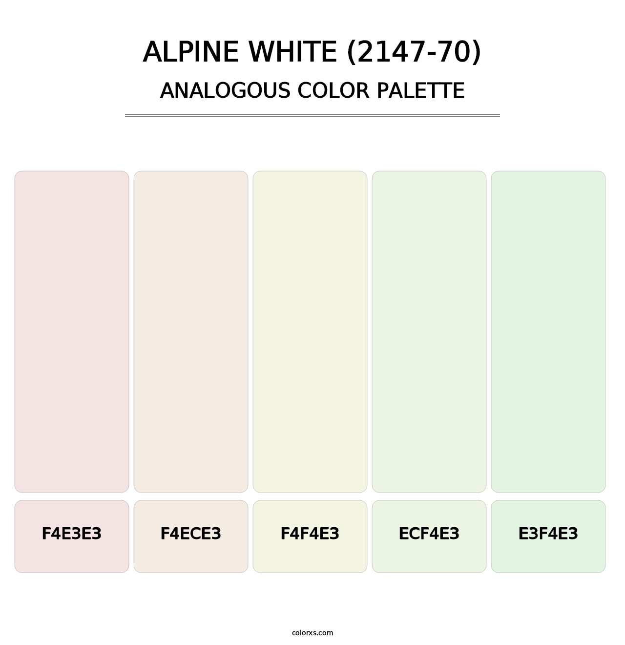 Alpine White (2147-70) - Analogous Color Palette