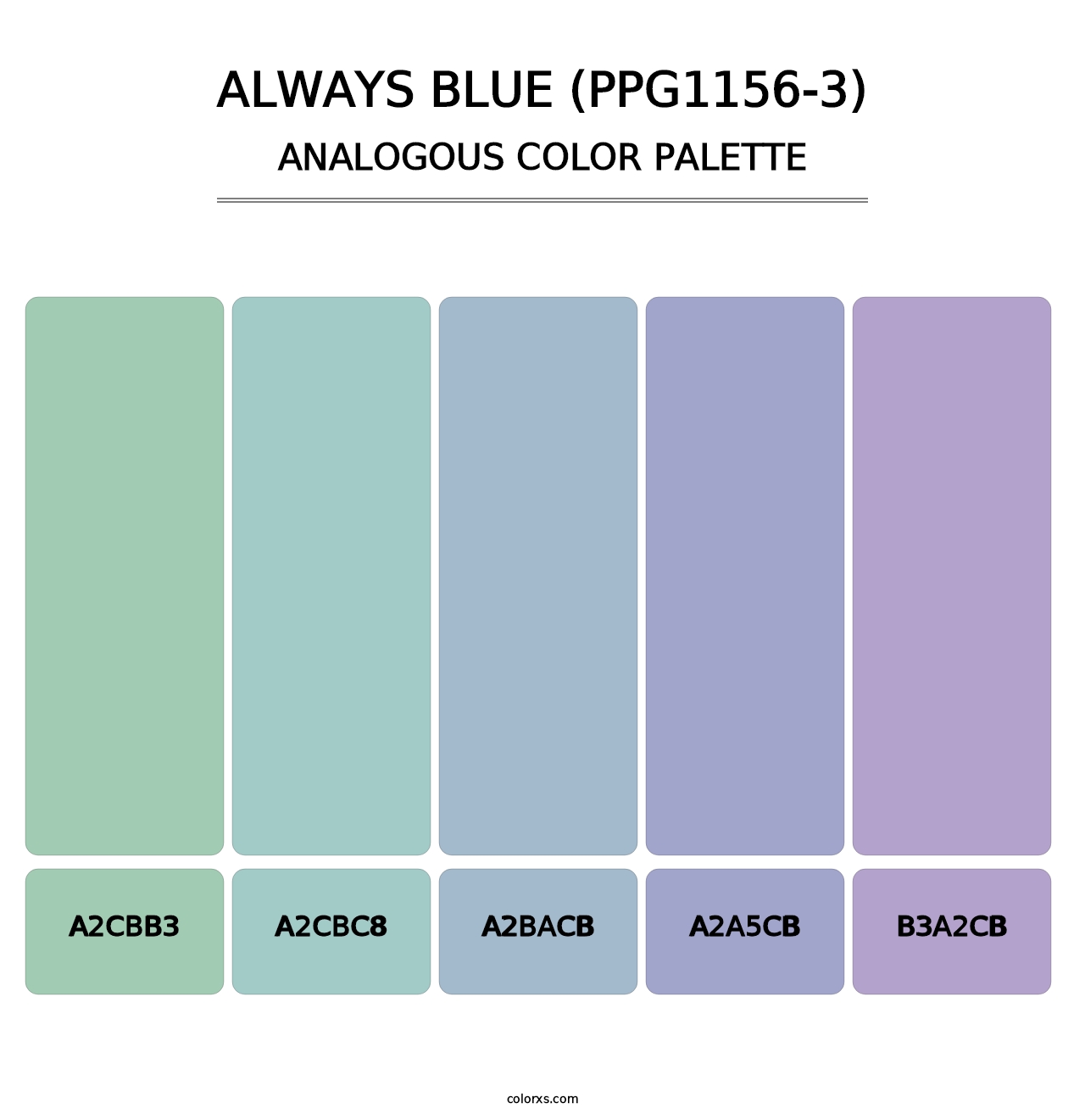 Always Blue (PPG1156-3) - Analogous Color Palette