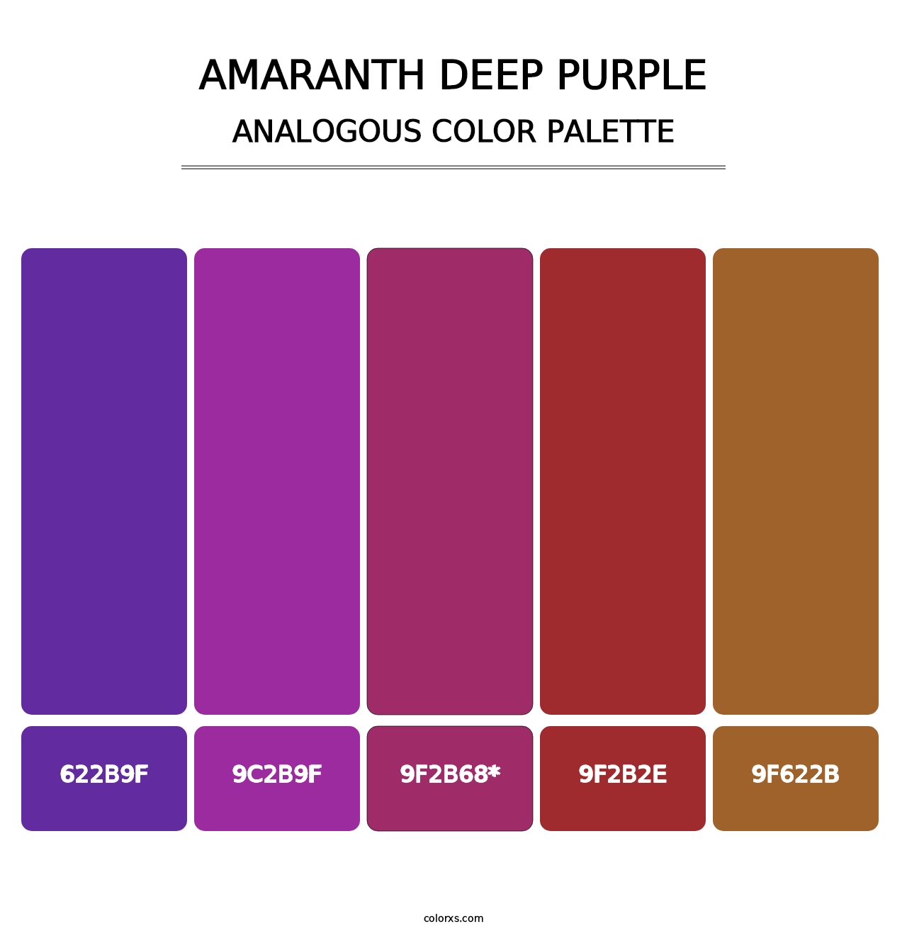 Amaranth Deep Purple - Analogous Color Palette