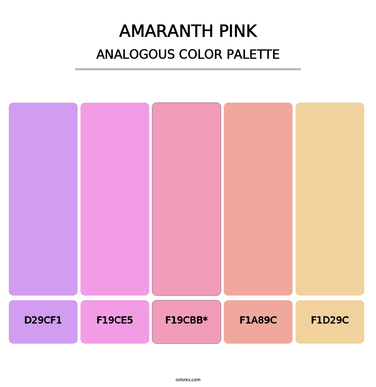 Amaranth Pink - Analogous Color Palette