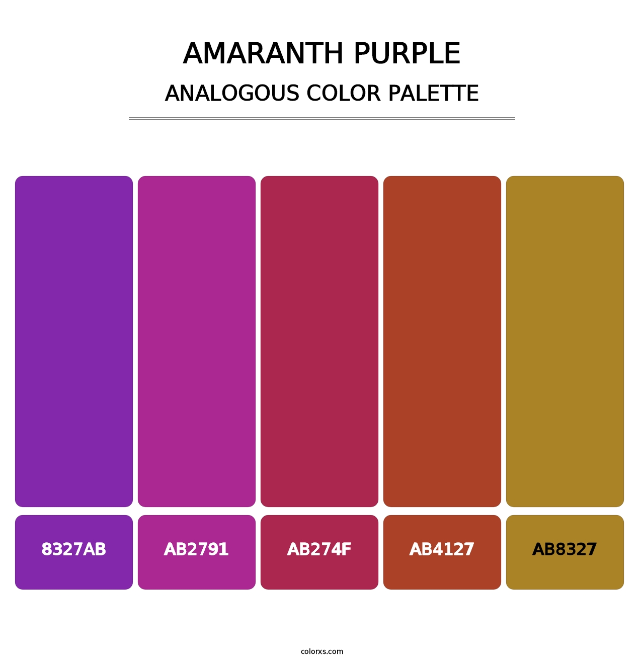Amaranth Purple - Analogous Color Palette