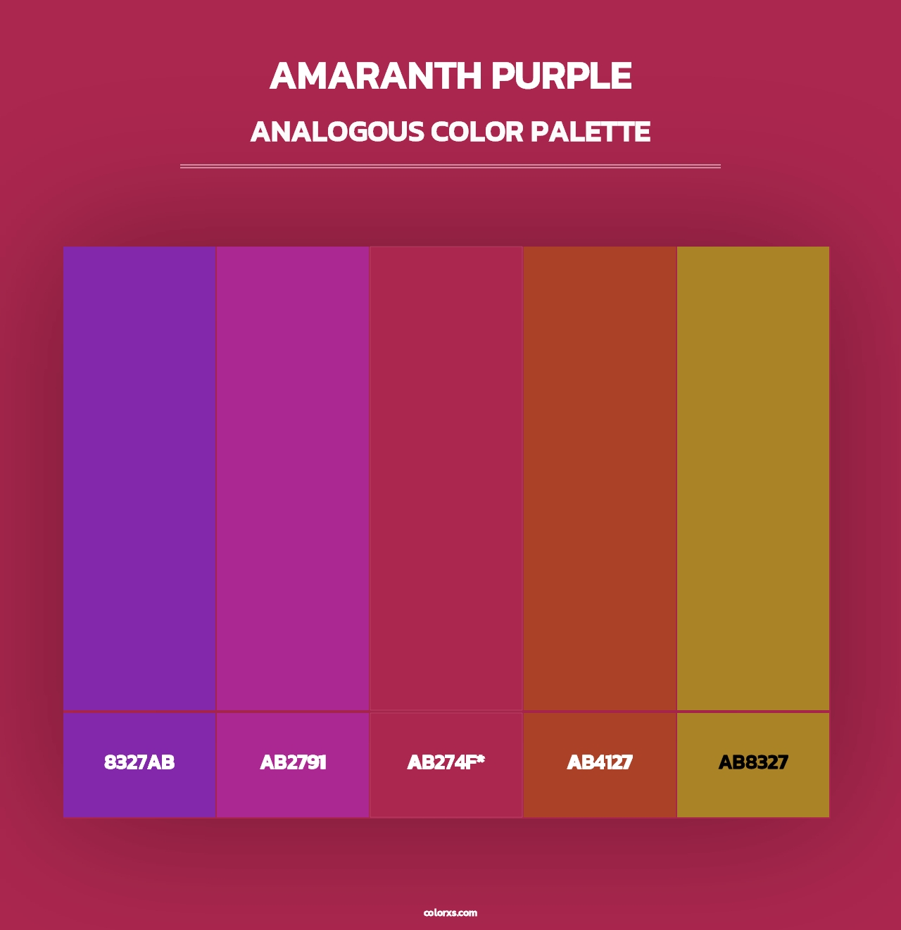 Amaranth Purple - Analogous Color Palette