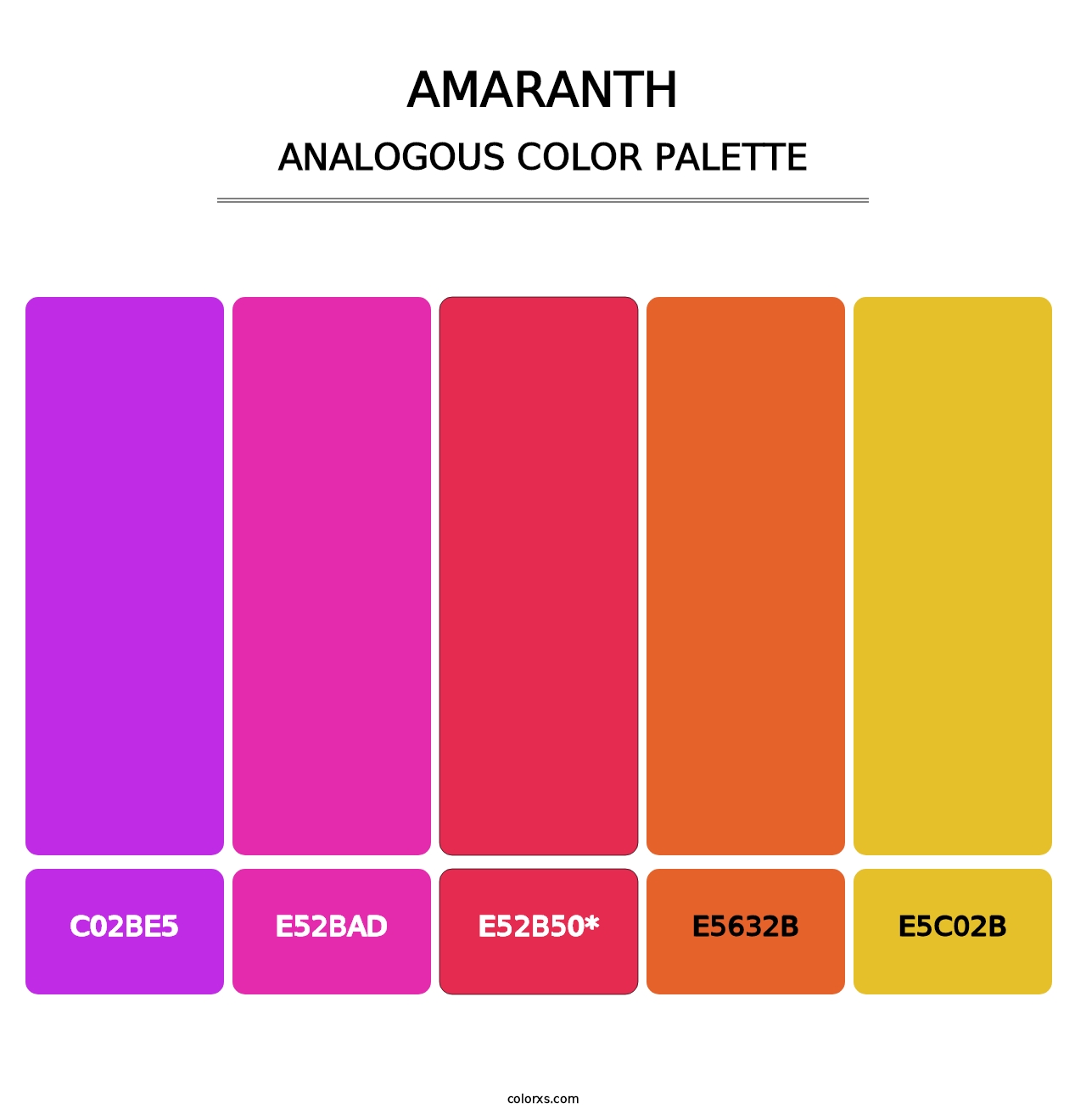 Amaranth - Analogous Color Palette