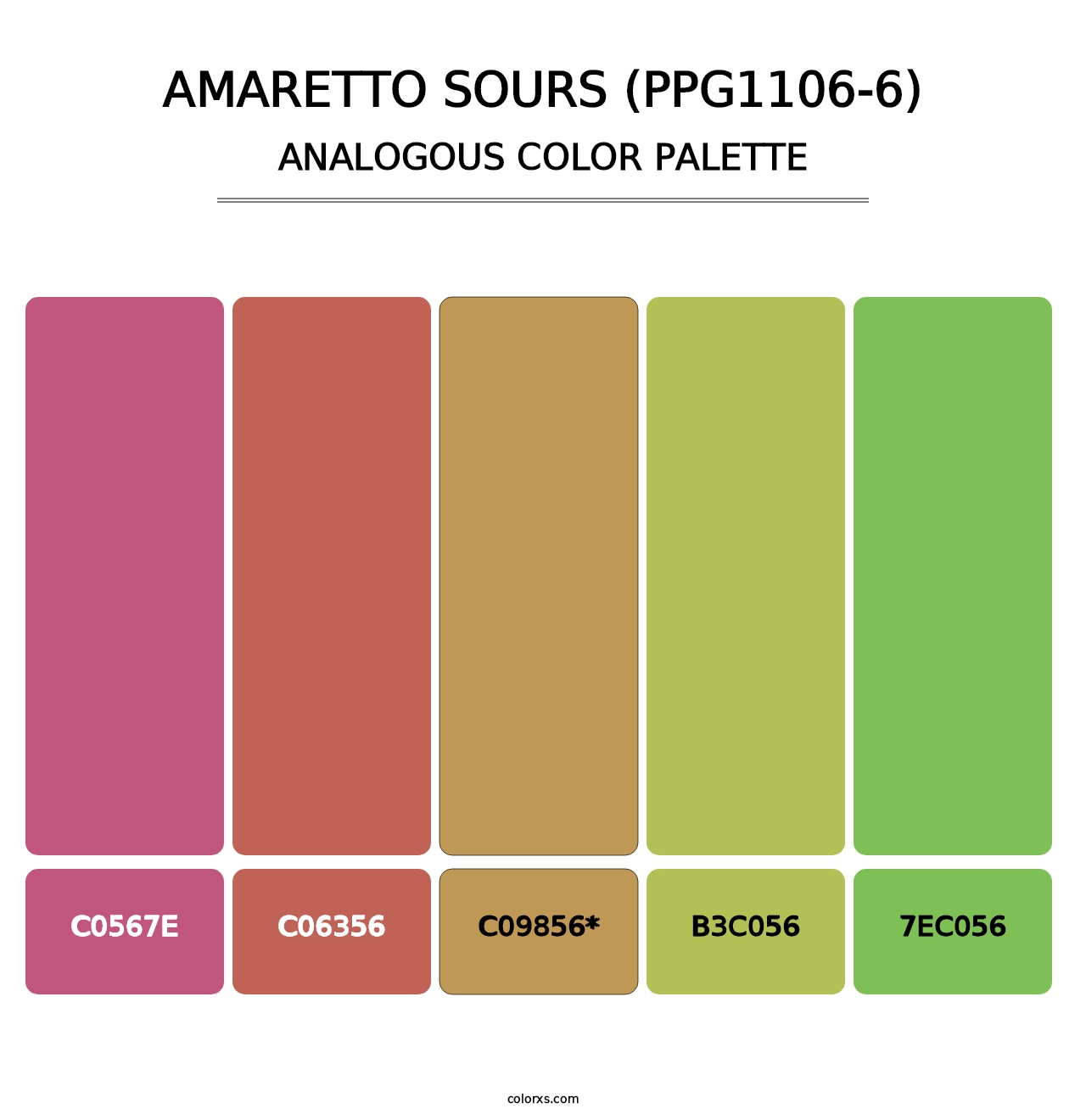 Amaretto Sours (PPG1106-6) - Analogous Color Palette