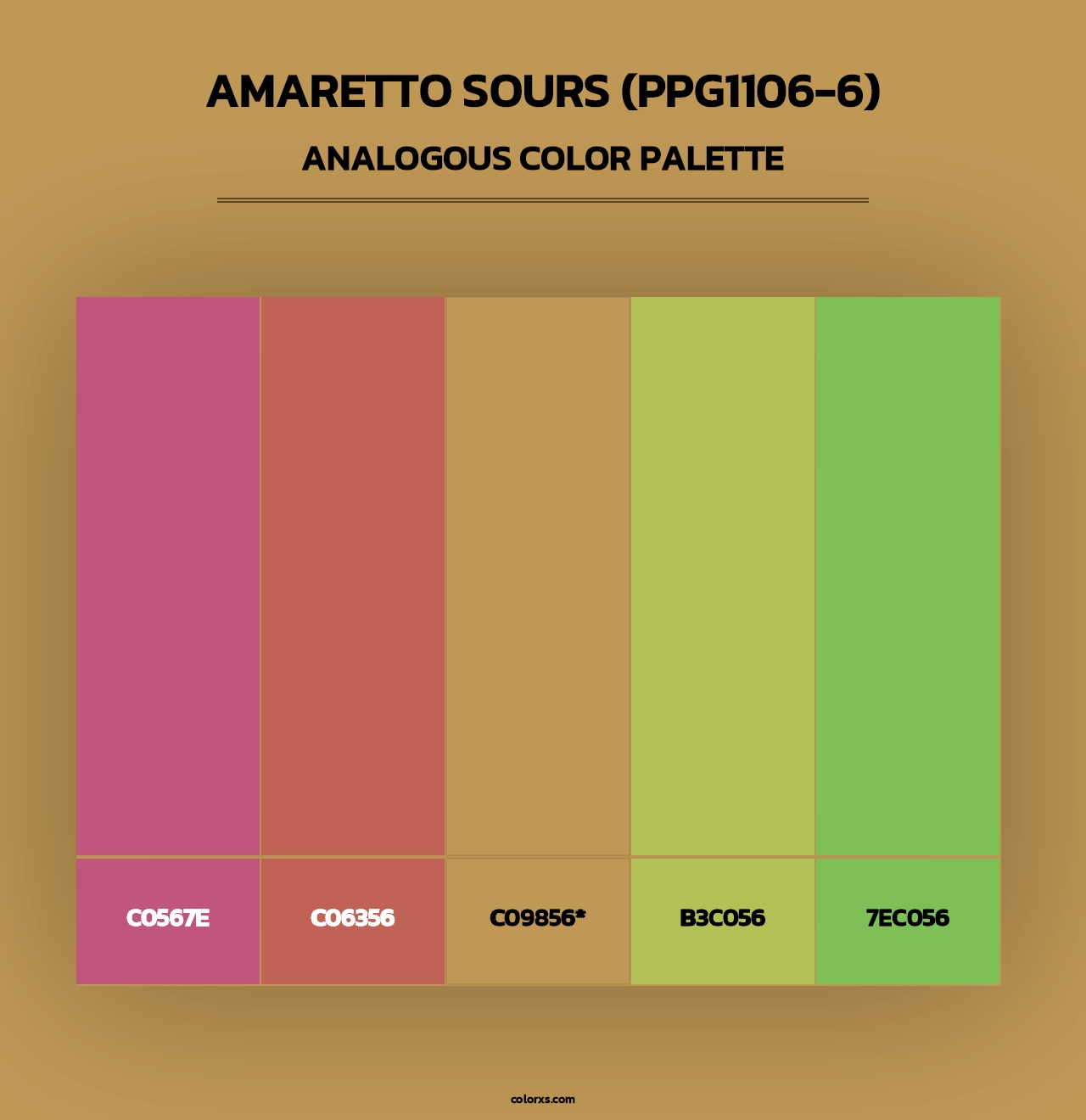 Amaretto Sours (PPG1106-6) - Analogous Color Palette