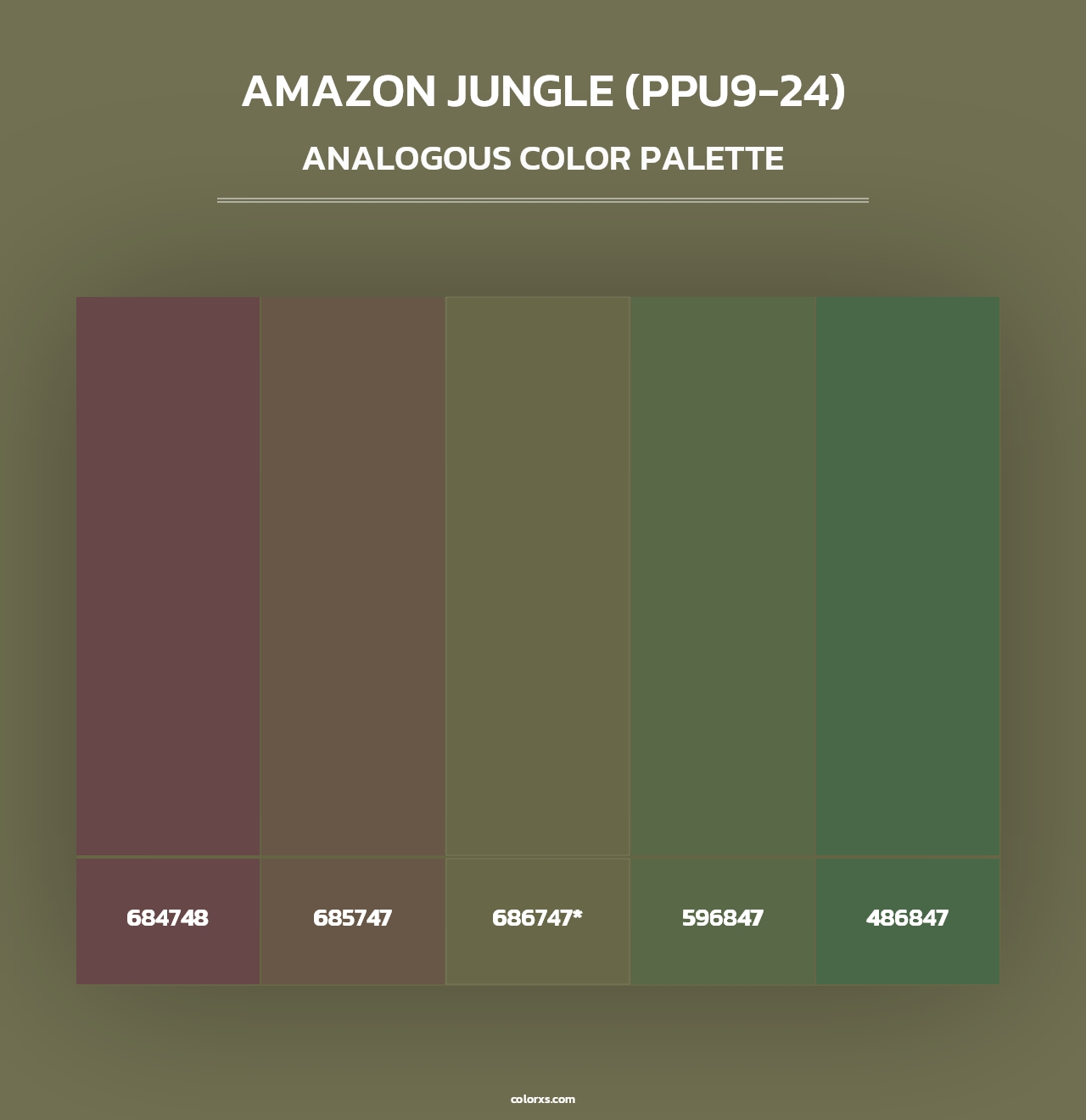 Amazon Jungle (PPU9-24) - Analogous Color Palette