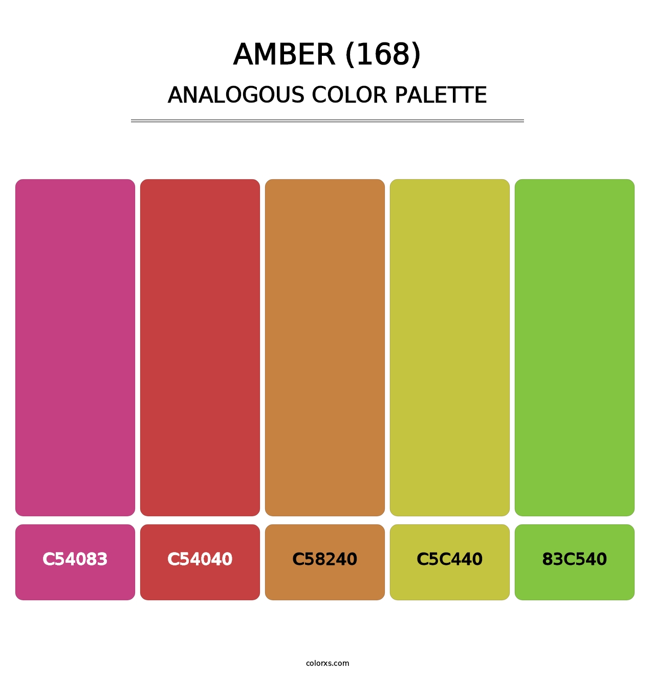 Amber (168) - Analogous Color Palette