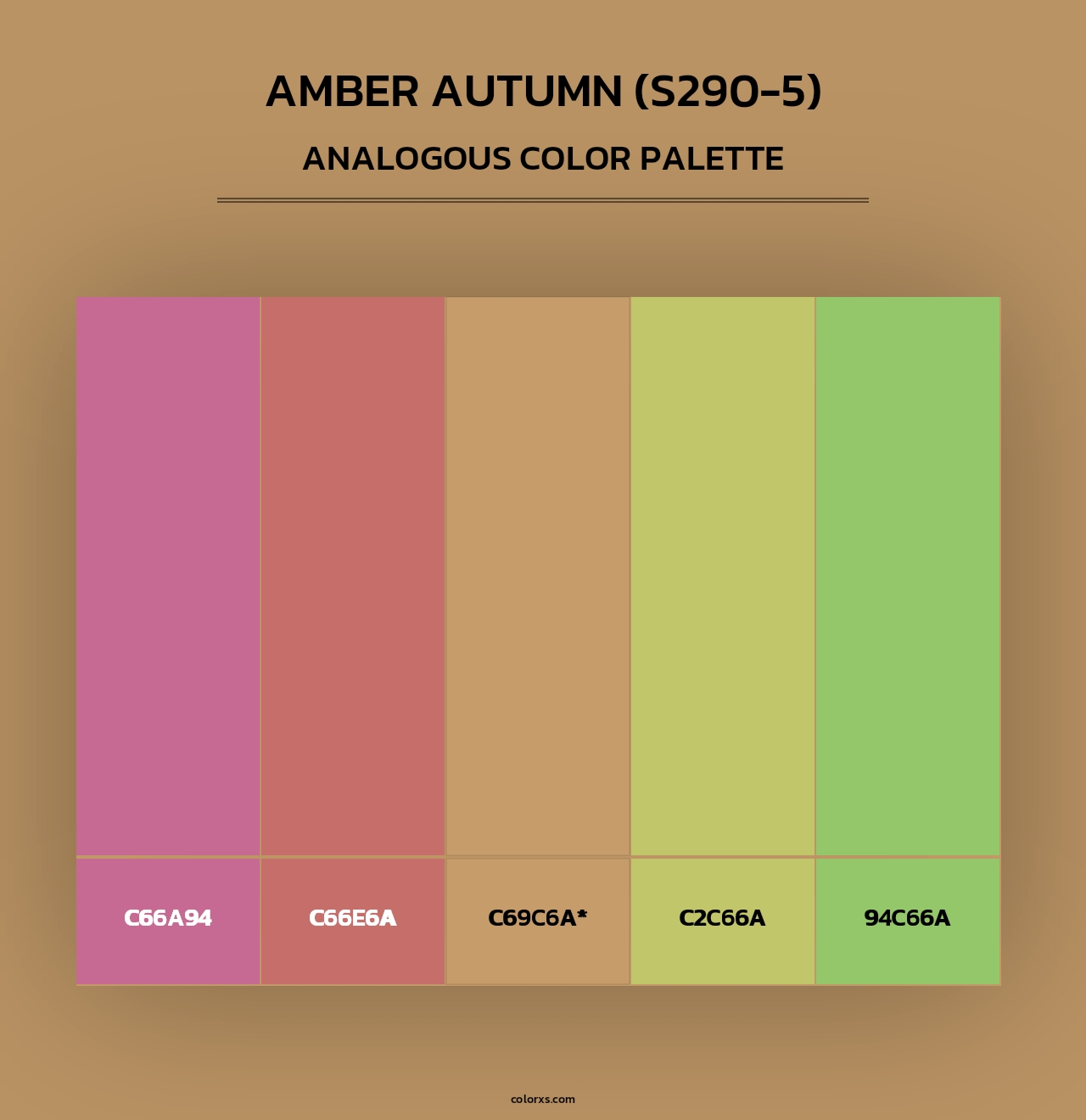 Amber Autumn (S290-5) - Analogous Color Palette