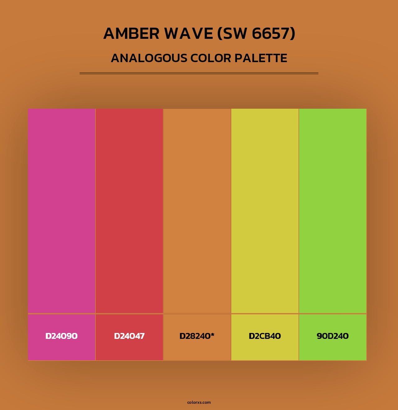 Amber Wave (SW 6657) - Analogous Color Palette