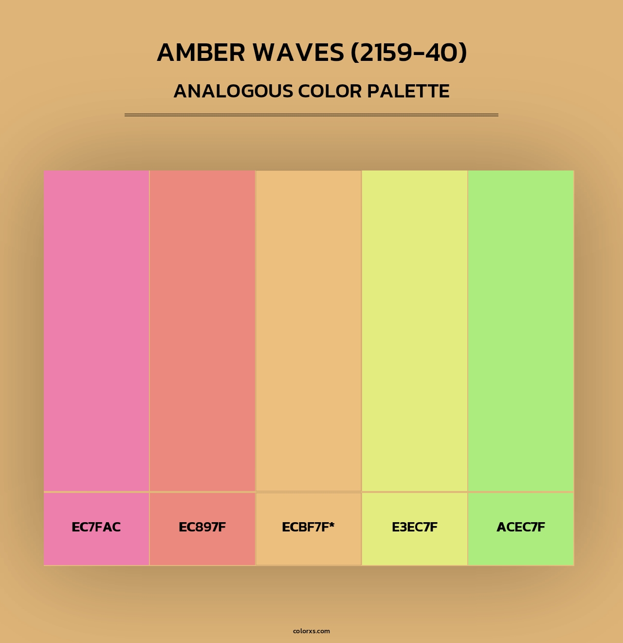 Amber Waves (2159-40) - Analogous Color Palette