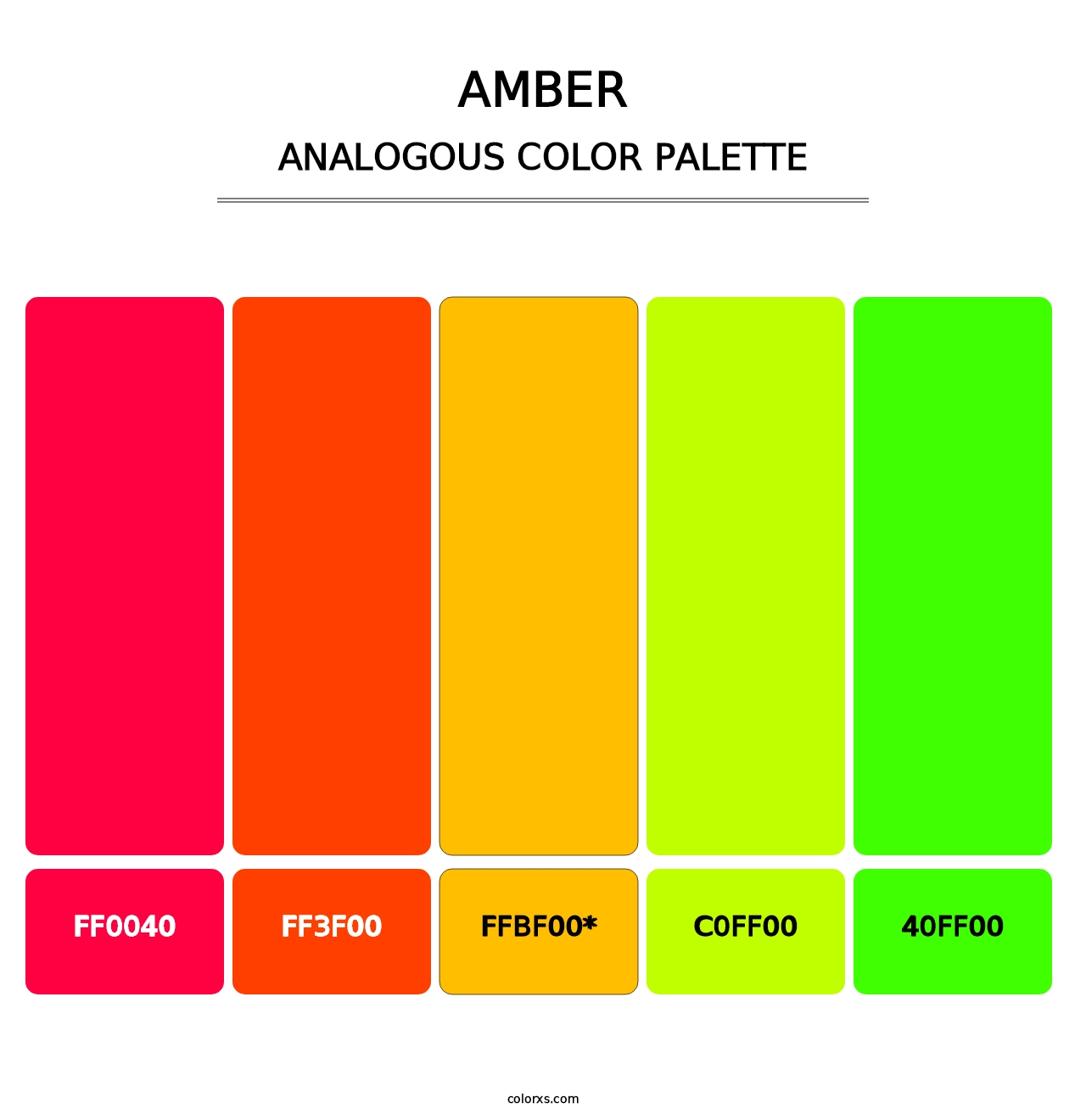 Amber - Analogous Color Palette