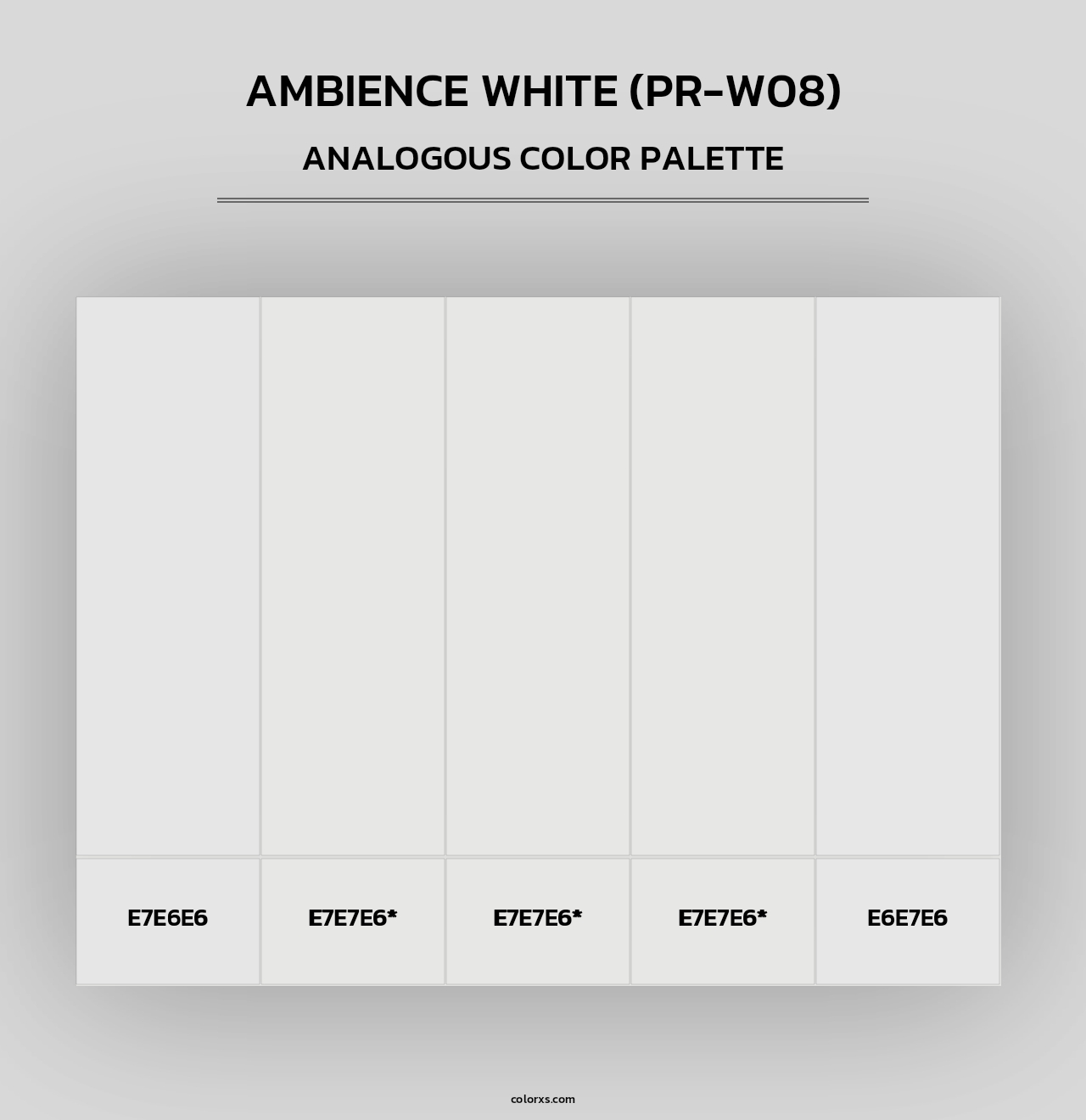 Ambience White (PR-W08) - Analogous Color Palette