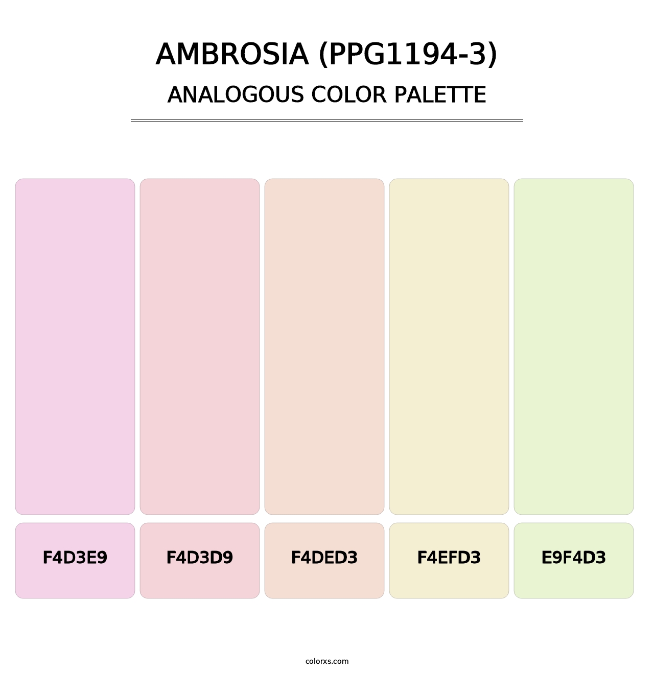 Ambrosia (PPG1194-3) - Analogous Color Palette