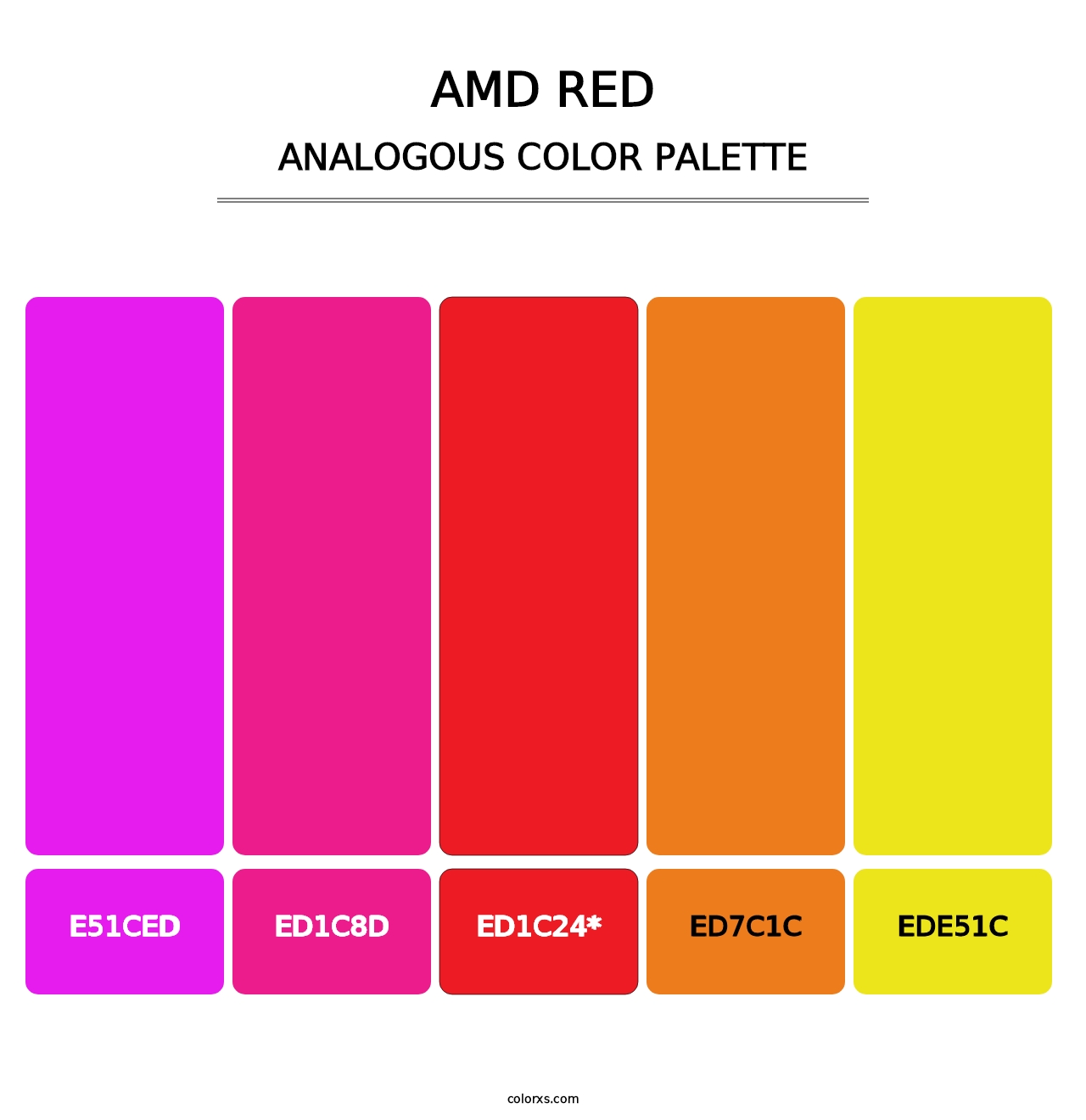 AMD Red - Analogous Color Palette
