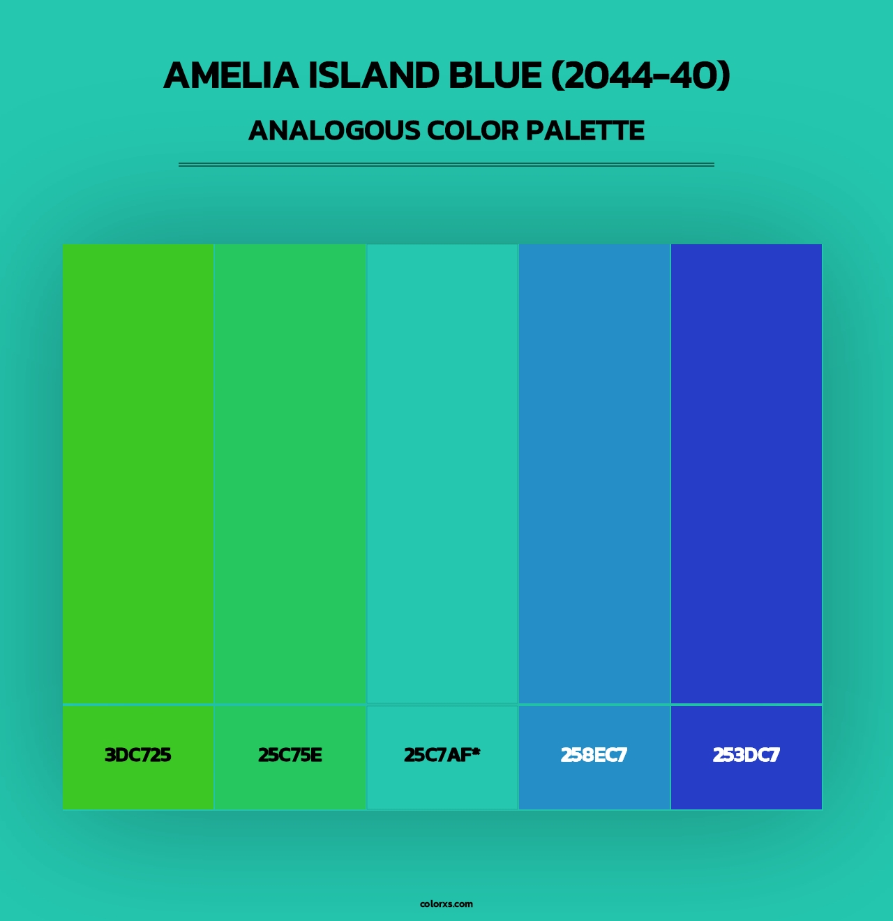 Amelia Island Blue (2044-40) - Analogous Color Palette