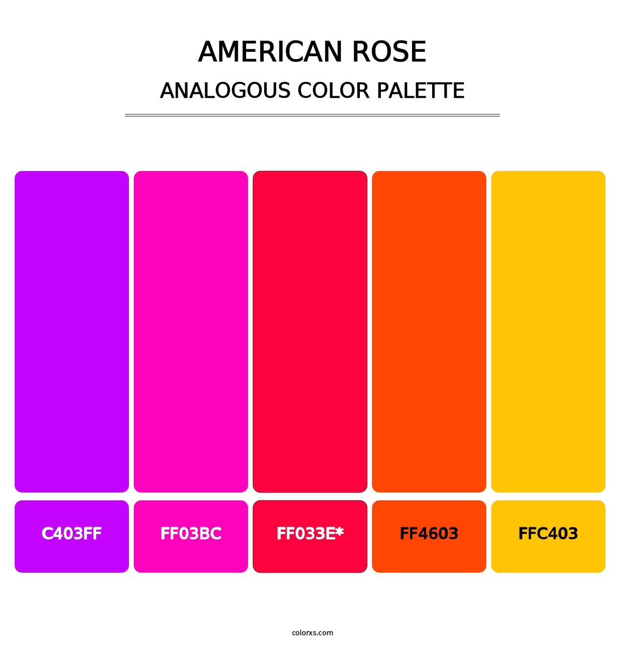 American Rose - Analogous Color Palette