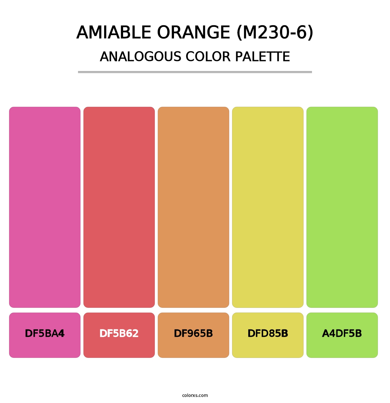 Amiable Orange (M230-6) - Analogous Color Palette