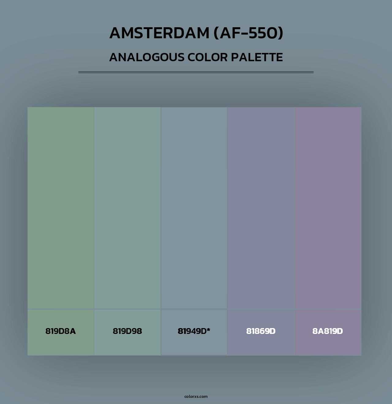 Amsterdam (AF-550) - Analogous Color Palette