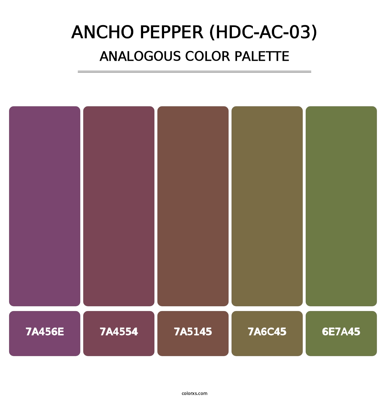 Ancho Pepper (HDC-AC-03) - Analogous Color Palette