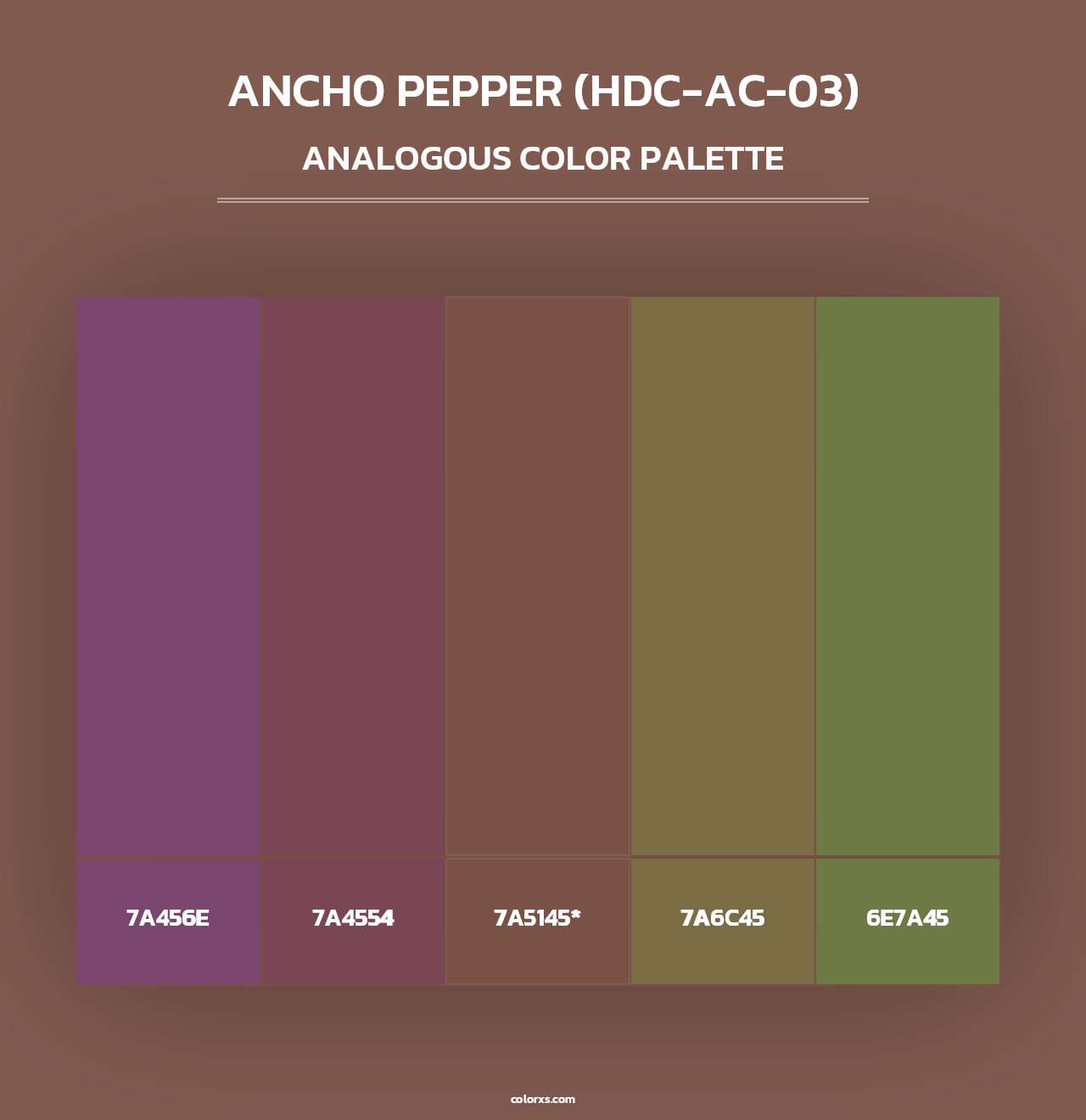 Ancho Pepper (HDC-AC-03) - Analogous Color Palette