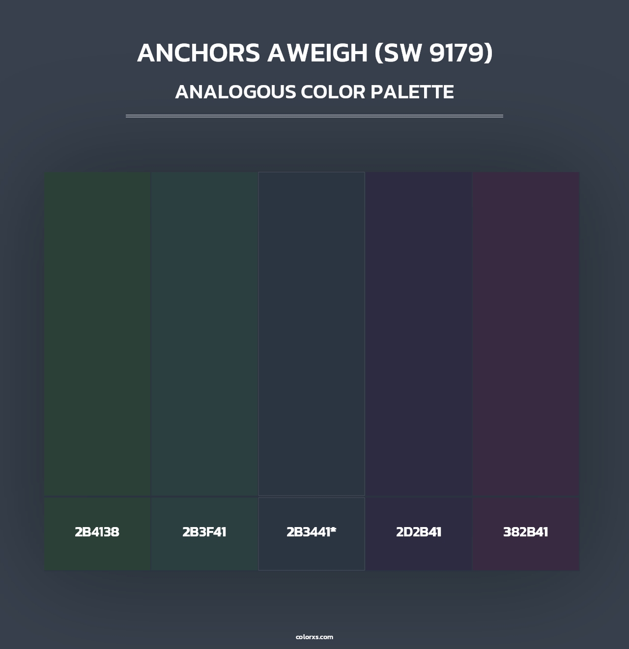 Anchors Aweigh (SW 9179) - Analogous Color Palette