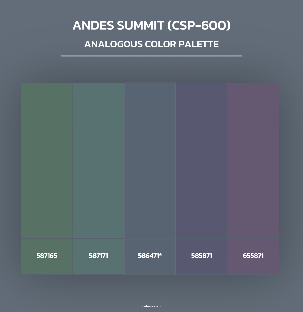 Andes Summit (CSP-600) - Analogous Color Palette